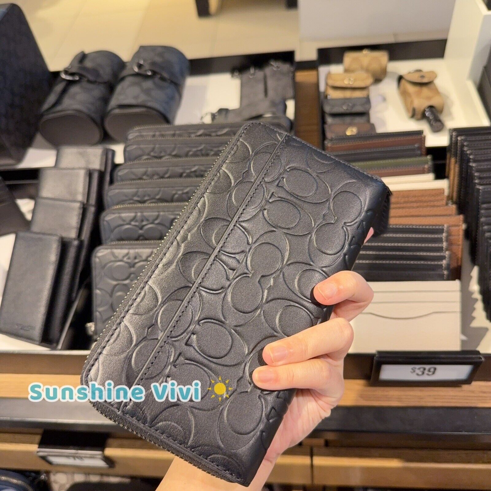 Coach NWT COACH CE551 Accordion Wallet Leather/Gunmetal/Black Size ONE SIZE - 2 Thumbnail