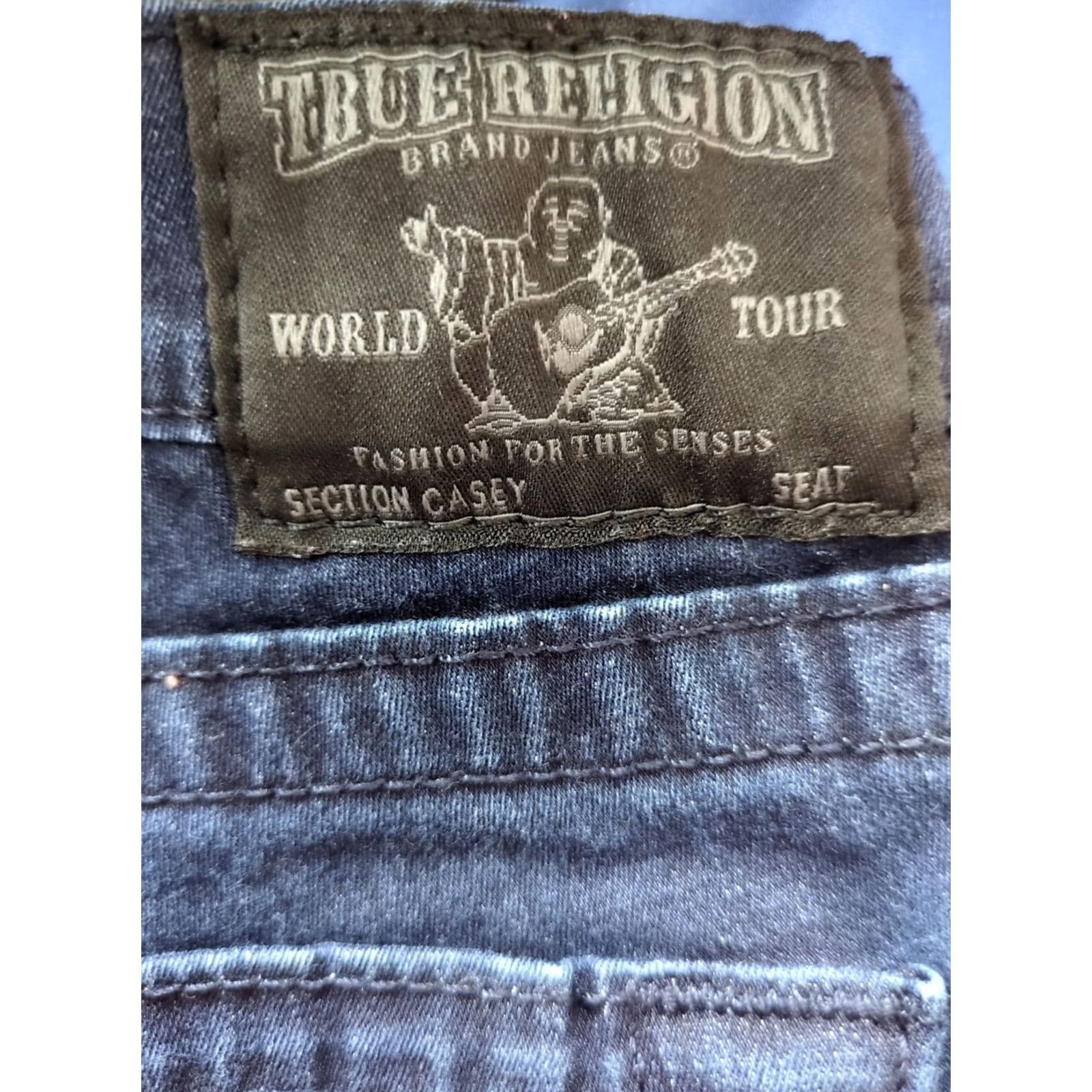 True Religion True Religion Jeans Women Dark Wash Skinny 28 Blue Denim Zip Button Inseam 29 Waist 14 Medium Womens Size 28" / US 6 / IT 42 - 4 Thumbnail