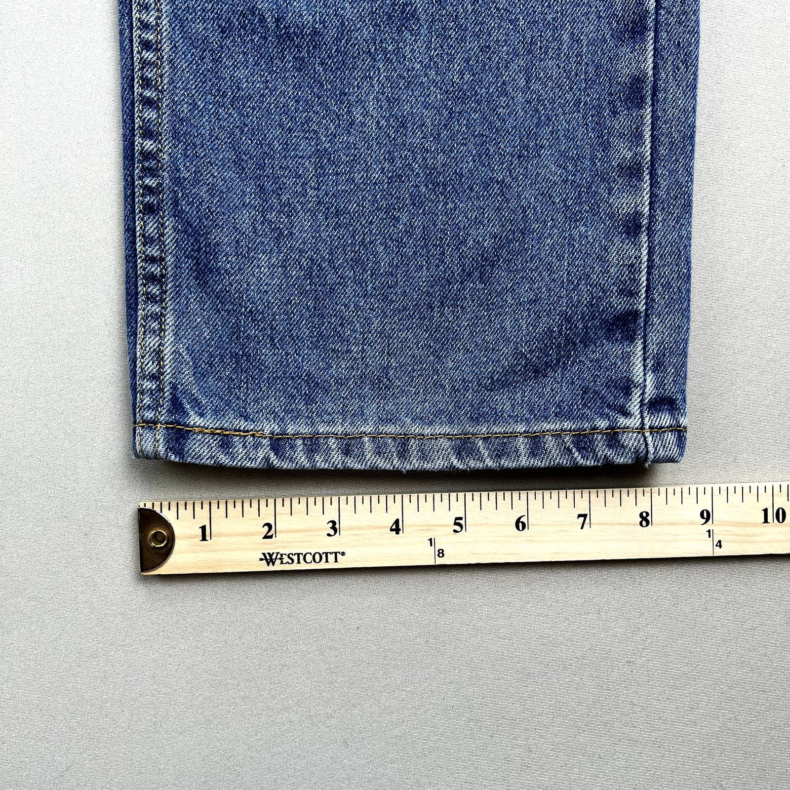 Levi's Levis 505 Jeans Mens 36x29 Blue Denim Regular Fit Stone Wash Size US 36 / EU 52 - 11 Thumbnail