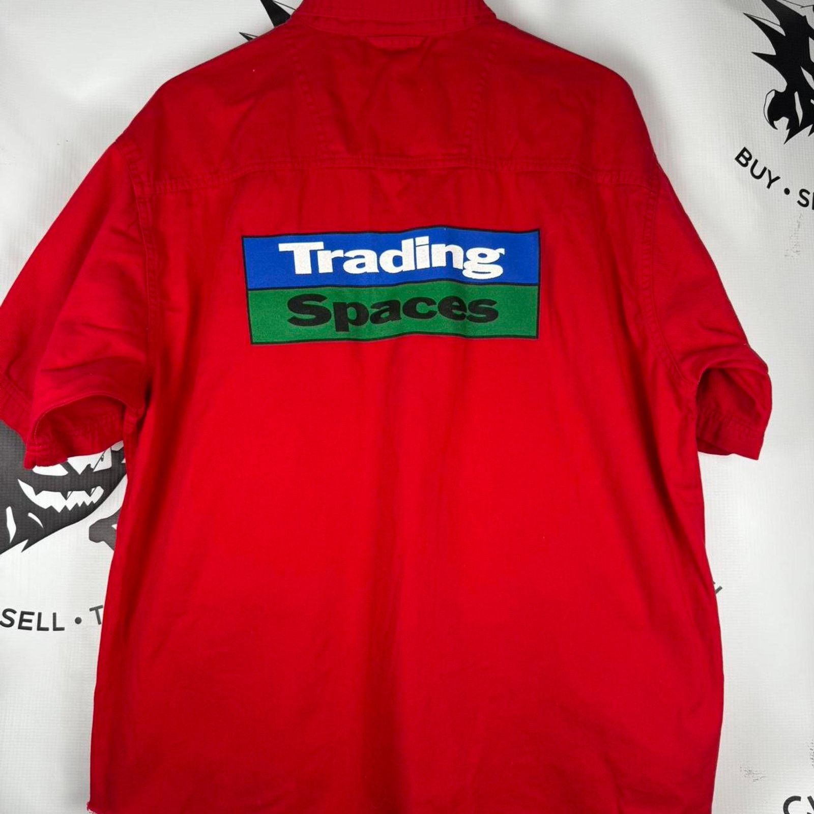 Vintage Red and green trading spaces shirt TLC Channel Size US L / EU 52-54 / 3 - 1 Thumbnail