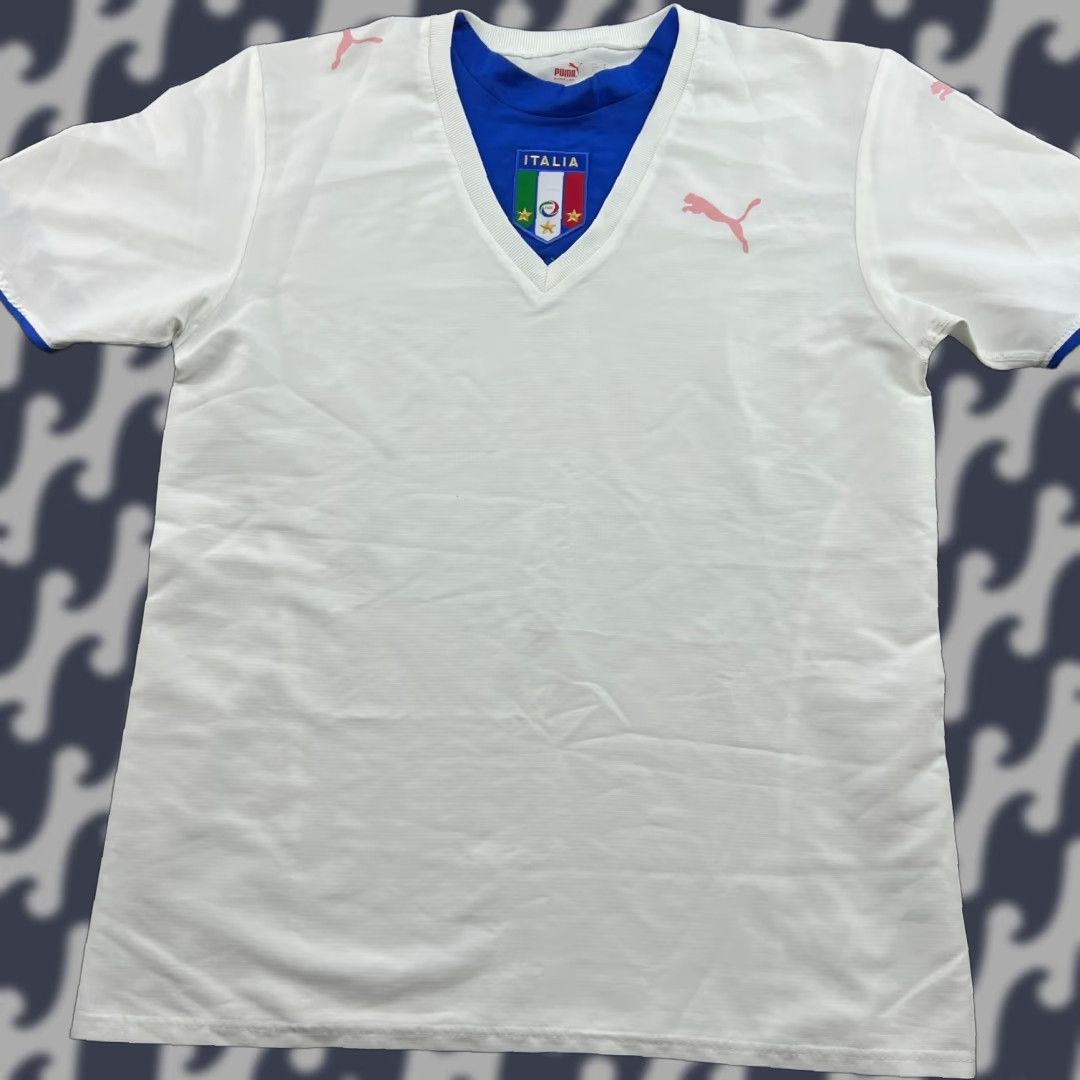 Puma PUMA Italy 2006 2007 Away Football Jersey Mens Medium Shirt White Sports Jersey Short Sleeve Nike Size US M / EU 48-50 / 2 - 1 Thumbnail