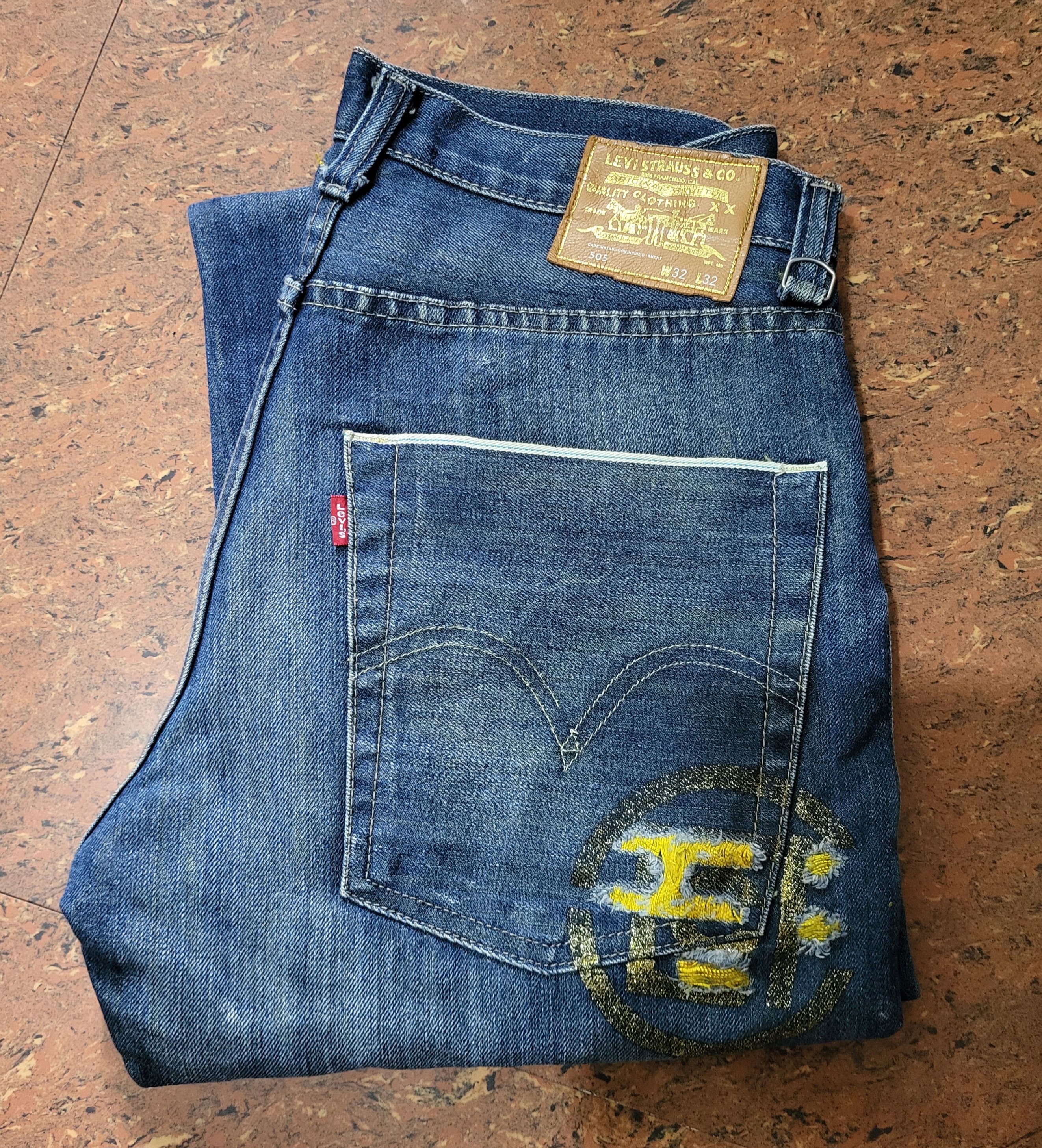 CLOT × Kazuki Kuraishi × Levi's CLOT x KAZUKI x LEVIS GOLD KZKLOT 505 DENIM Size US 32 / EU 48 - 4 Thumbnail