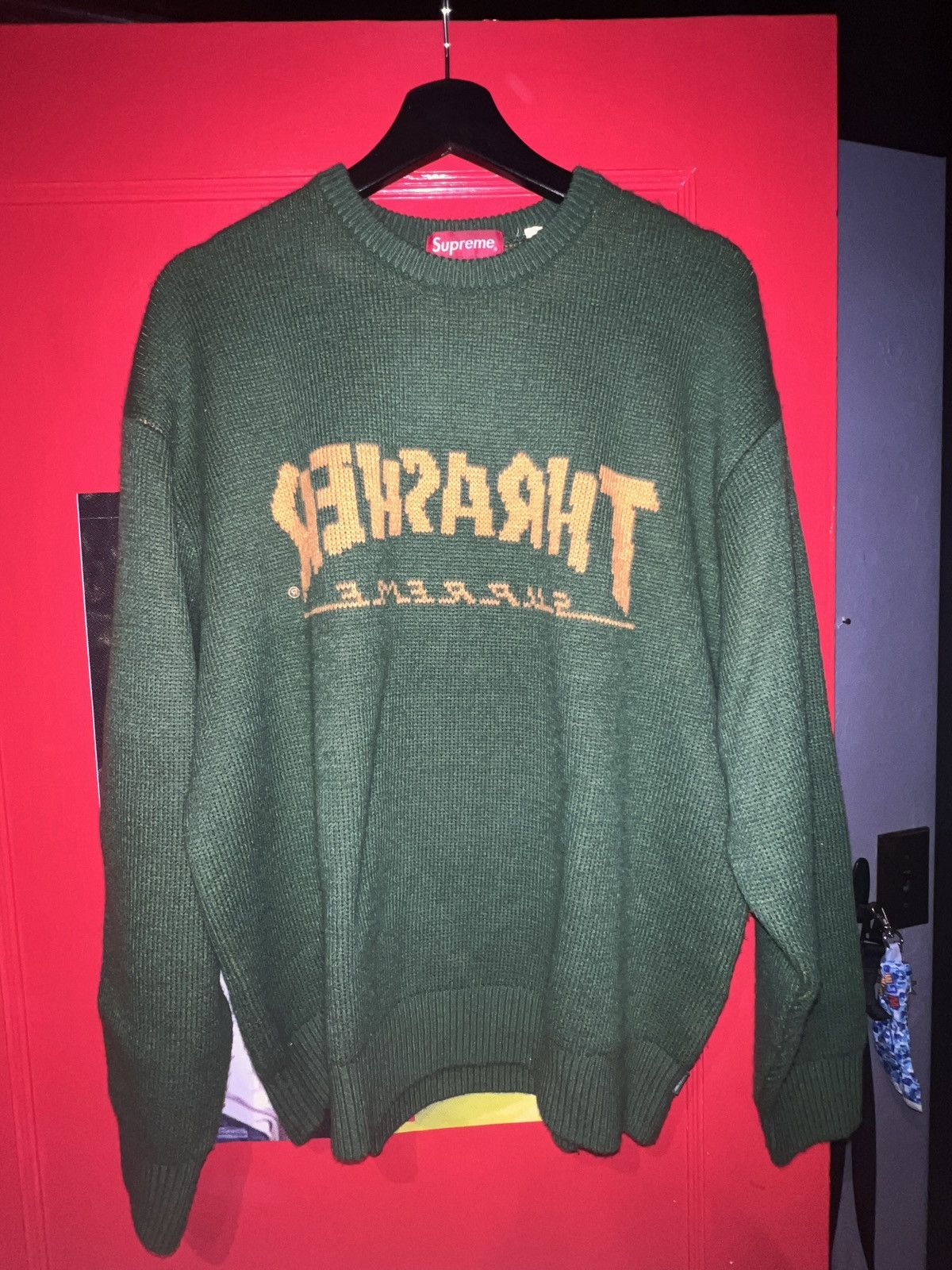 Supreme Supreme x thrasher sweater green | Grailed