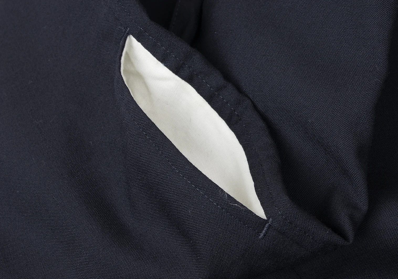 Ganryu Wool Gathered Design Wide Cropped Pants in Navy, Size M Size US 36 / EU 52 - 10 Thumbnail