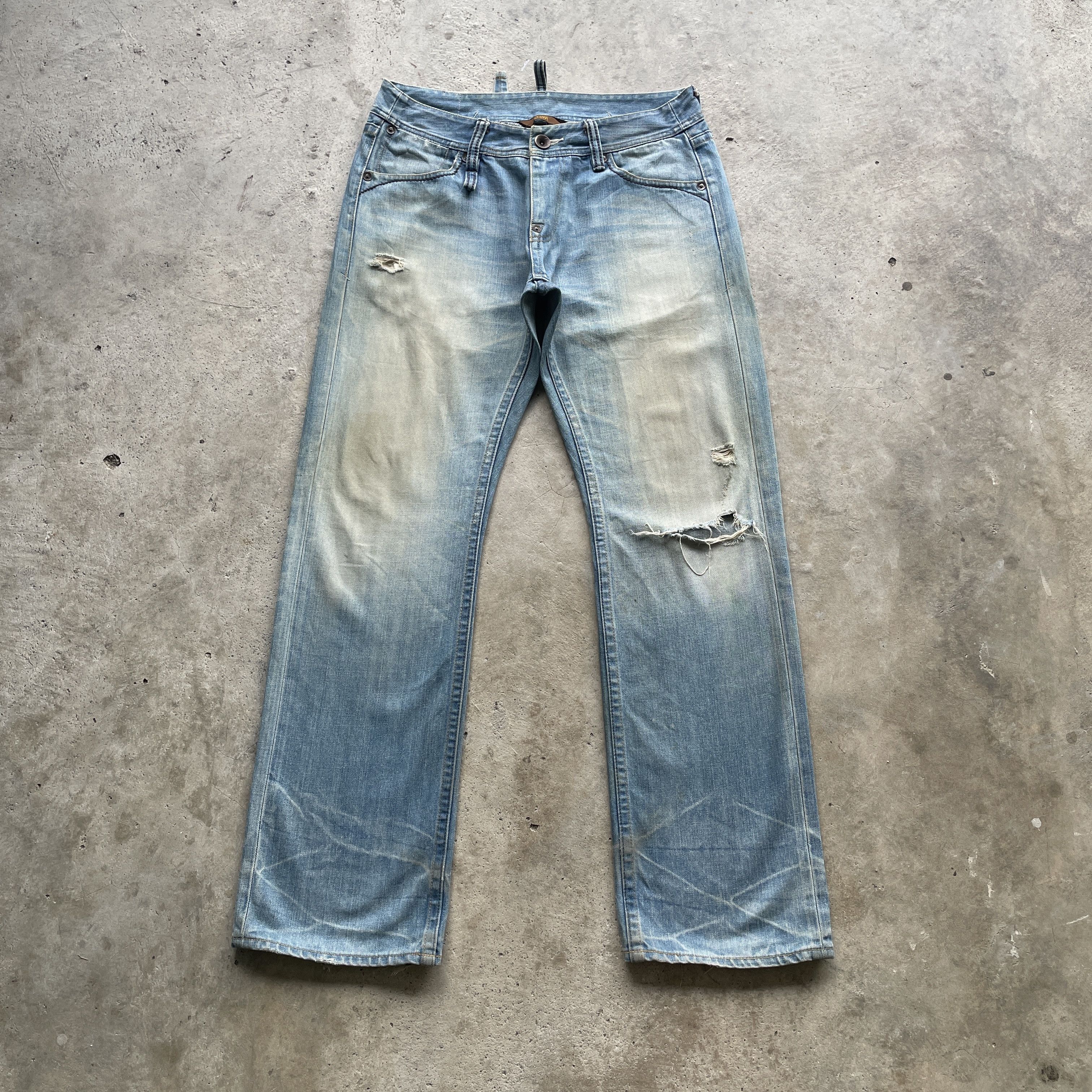 Japanese Brand VINTAGE JAPAN BAGGY DENIM RUSTY FADED DISTRESSED PANTS JEANS Size US 34 / EU 50 - 3 Thumbnail