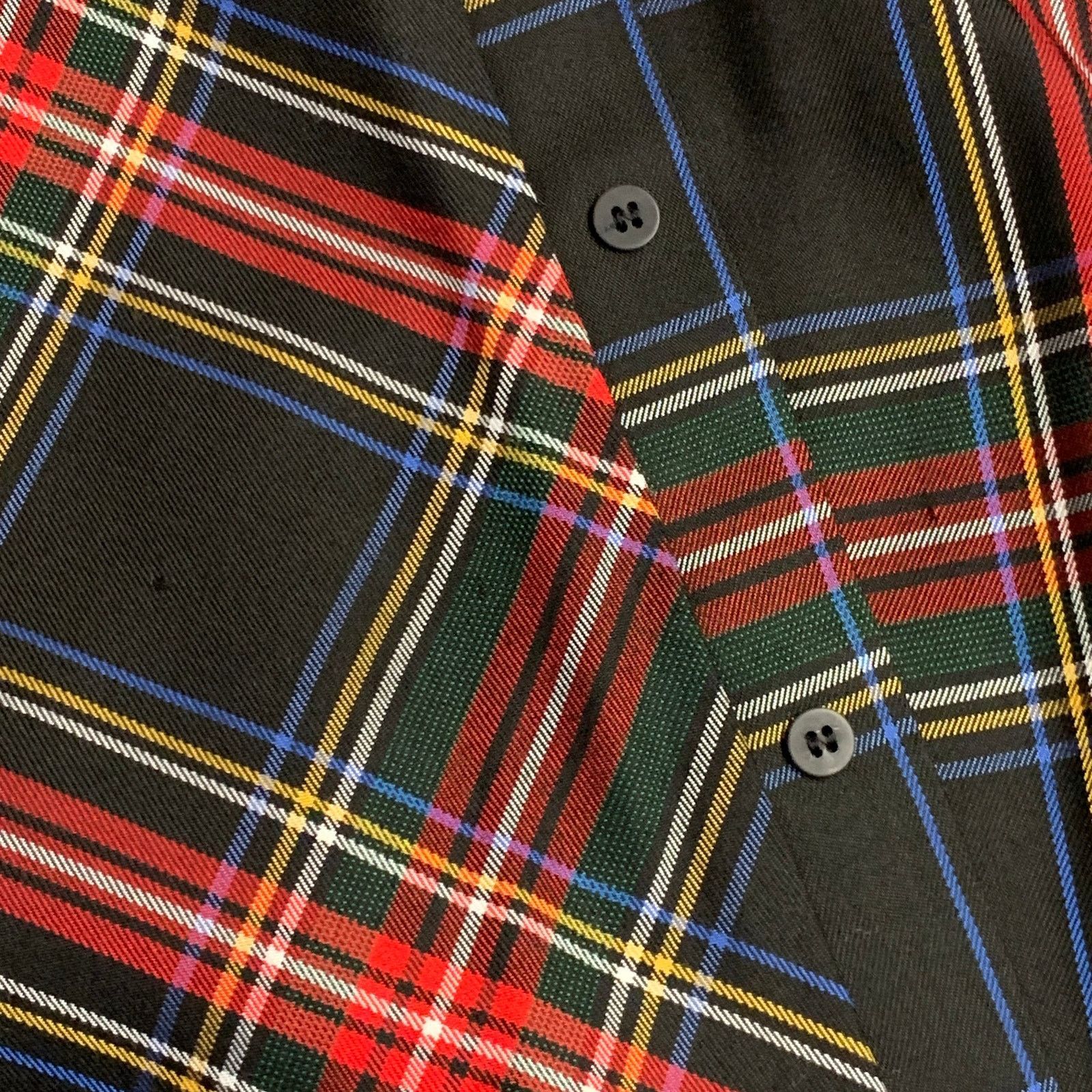 Maje Size S Black MultiColor Plaid Asymmetrical Casual Top Size S / US 4 / IT 40 - 6 Thumbnail