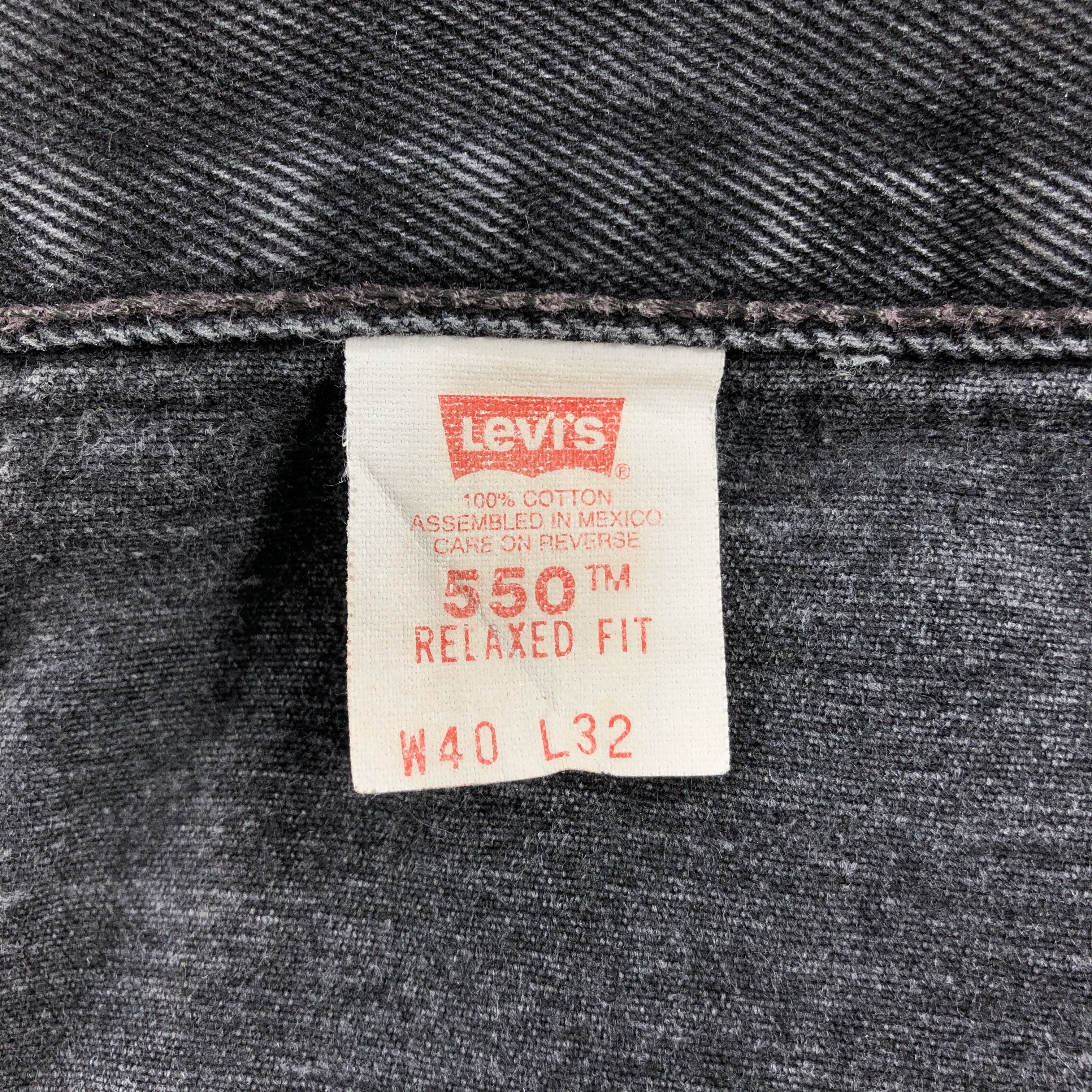 Levi's × Vintage Vintage 90s Faded Black Levis 550 Jeans-JM2571 Size US 40 / EU 56 - 14 Thumbnail