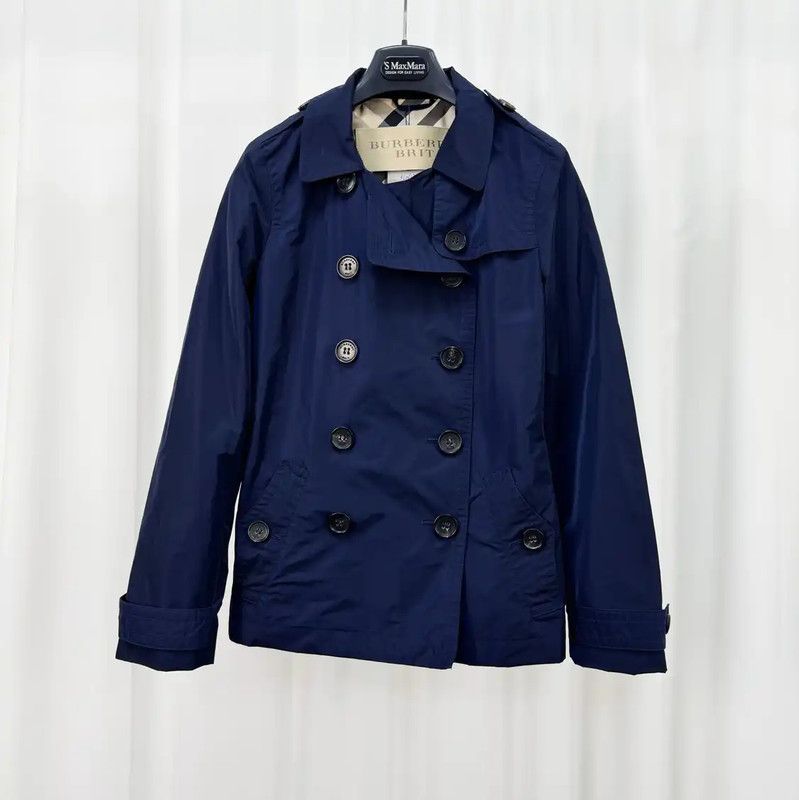 Burberry Burberry Double Breasted Short Trench Coat in Navy Size M / US 6-8 / IT 42-44 - 1 Thumbnail