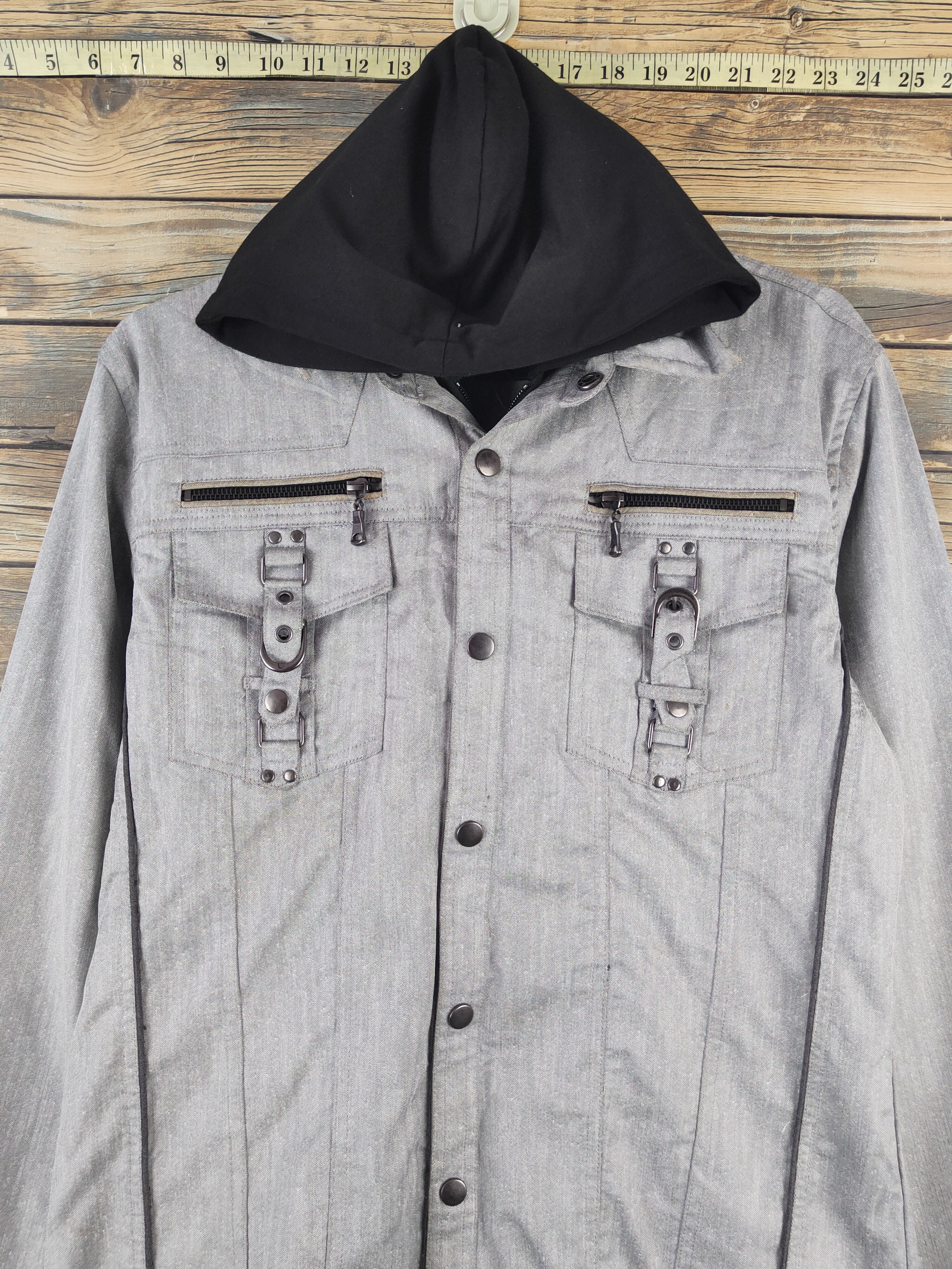 semanticdesign Semantic Design Gray Black Hoodie Button Up Shirts #W2251 Size US L / EU 52-54 / 3 - 2 Thumbnail
