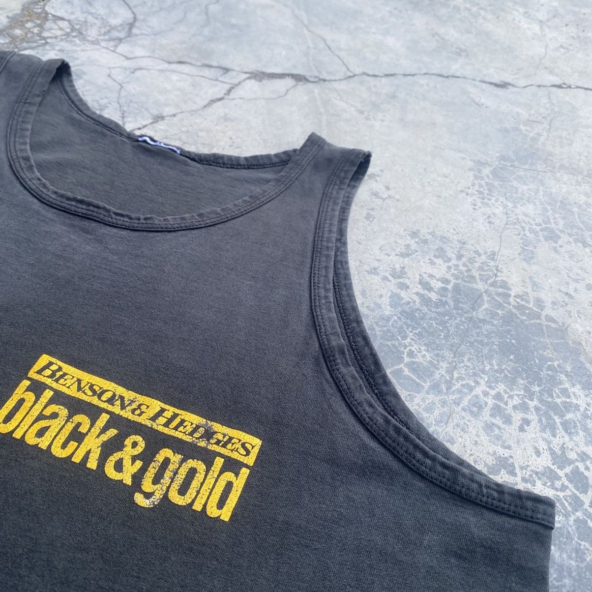 Rare BENSON & HEDGES Black & Gold tank top