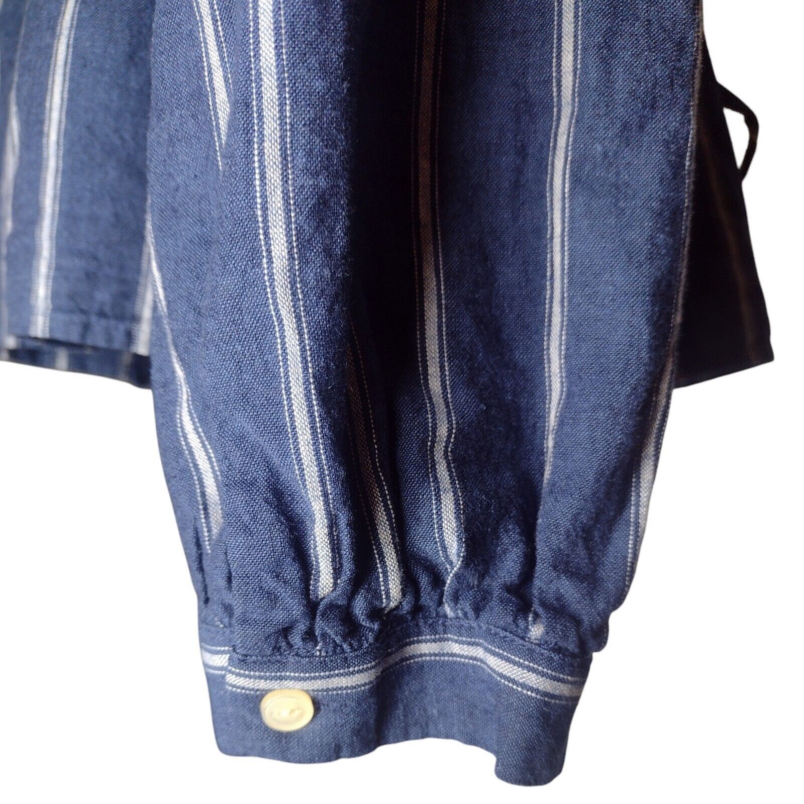 J.Crew J Crew Linen Blend Peplum Top Size 14 Blue Striped Drawstrin Size XL / US 12-14 / IT 48-50 - 5 Thumbnail