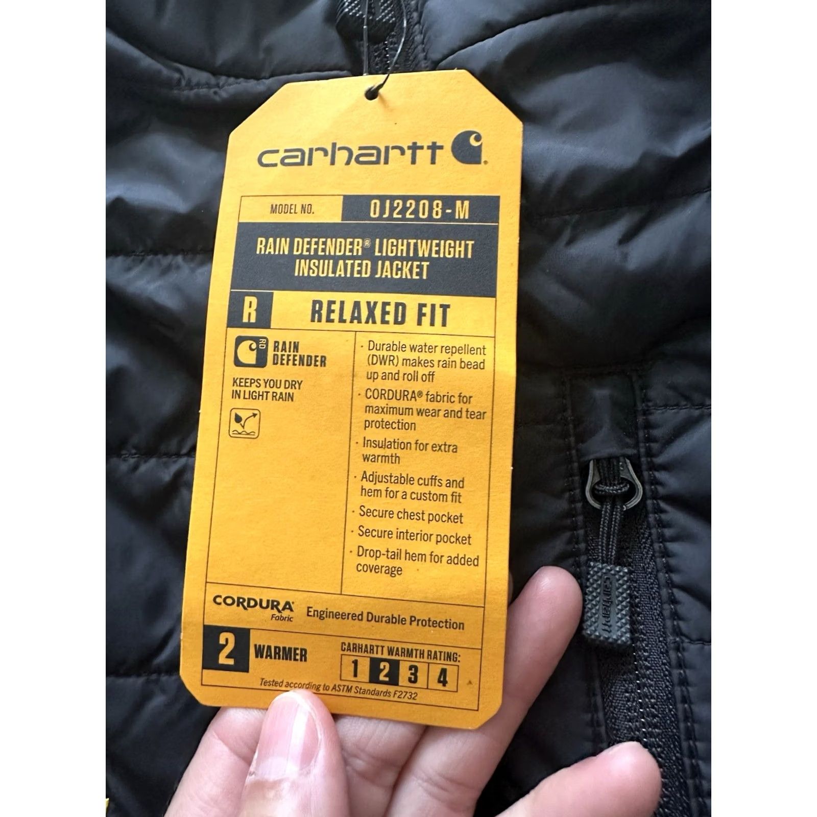 Carhartt CARHARTT Rain Defender LIGHT WEIGHT INSULATED JACKET MENS XL NWT BLACK Softshell Nylon Logo Puffer Fashion Outdoor Workwear Size US XL / EU 56 / 4 - 5 Thumbnail