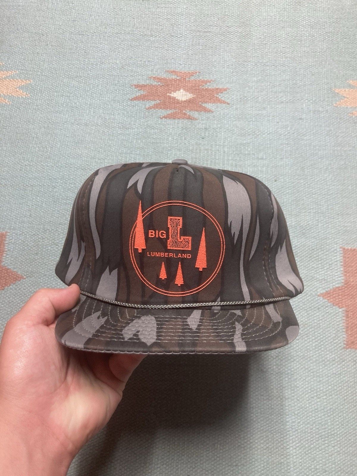 Vintage SnapBack hat camo Big L lumberland Michigan lumber Trebark Size ONE SIZE - 2 Thumbnail