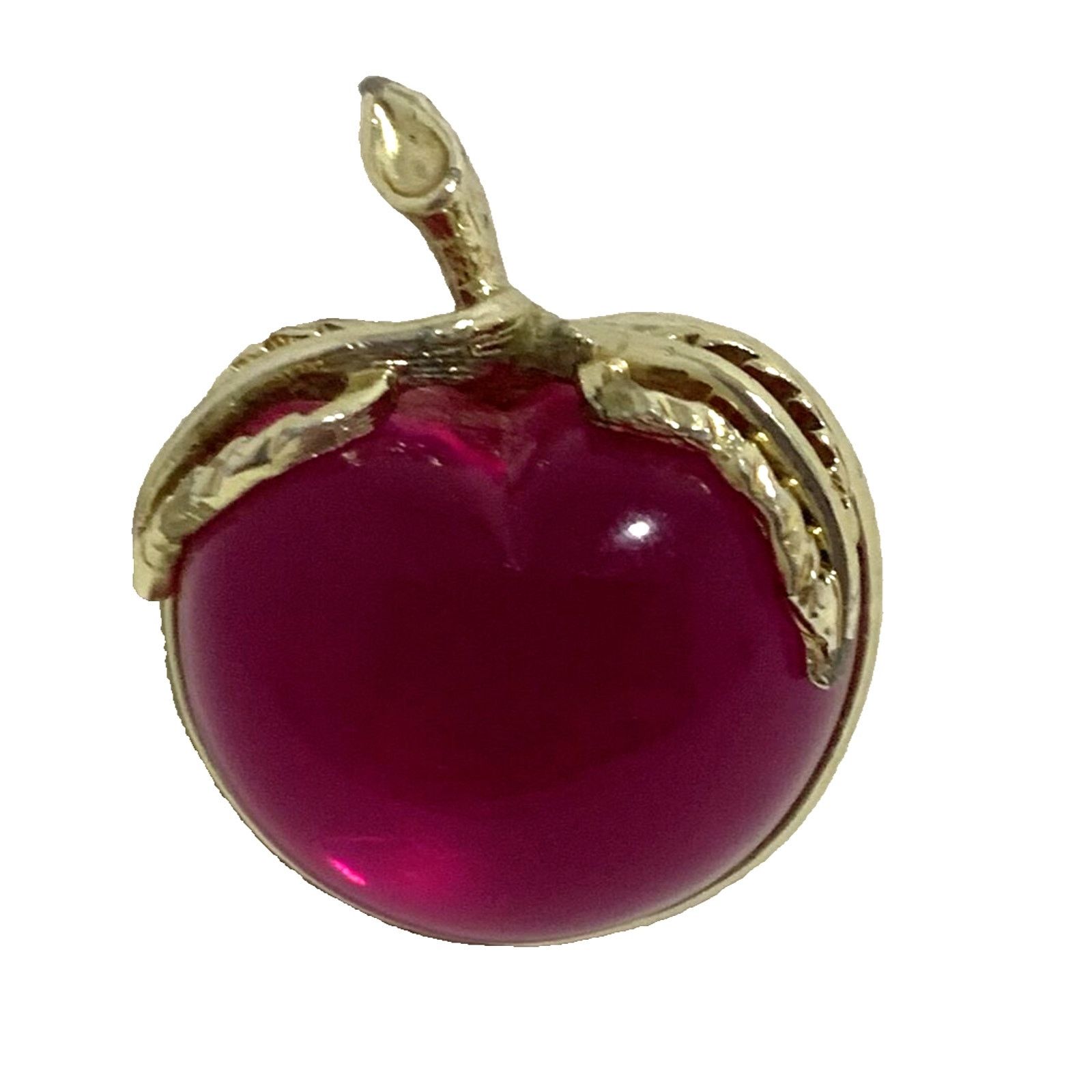 Other Sarah Convent Vtg Lucite Jelly Belly Apple Cherry Brooch Size ONE SIZE - 2 Thumbnail