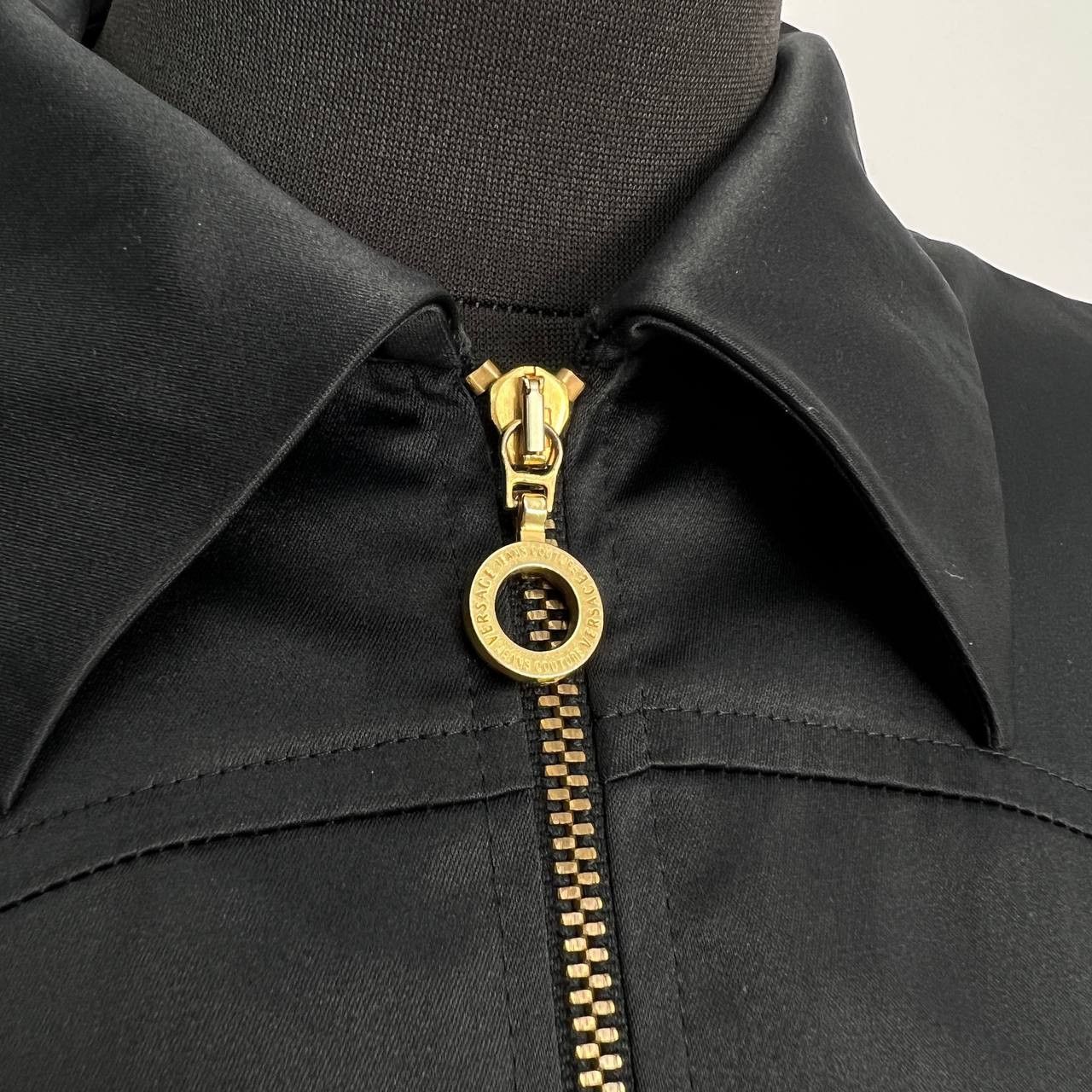 Versace Jeans Couture Versace Black Coat Jacket Full Zip Gold Tone Hardware Size M / US 6-8 / IT 42-44 - 8 Thumbnail