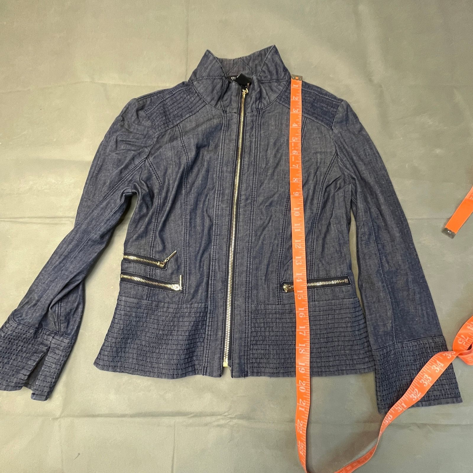 White House Black Market White House Black Market Denim Jacket Womens Size 00 Blue Size XXS / US 00 / IT 34 - 6 Thumbnail
