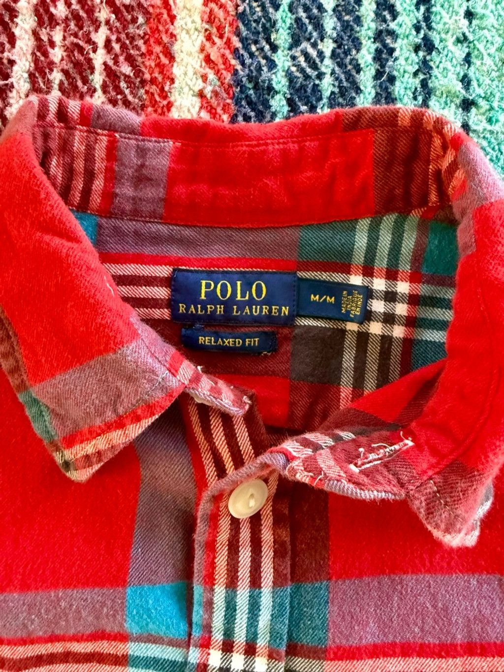 Polo Ralph Lauren Polo Ralph Lauren Red/Blue Madras Workshirt M Size US M / EU 48-50 / 2 - 5 Thumbnail