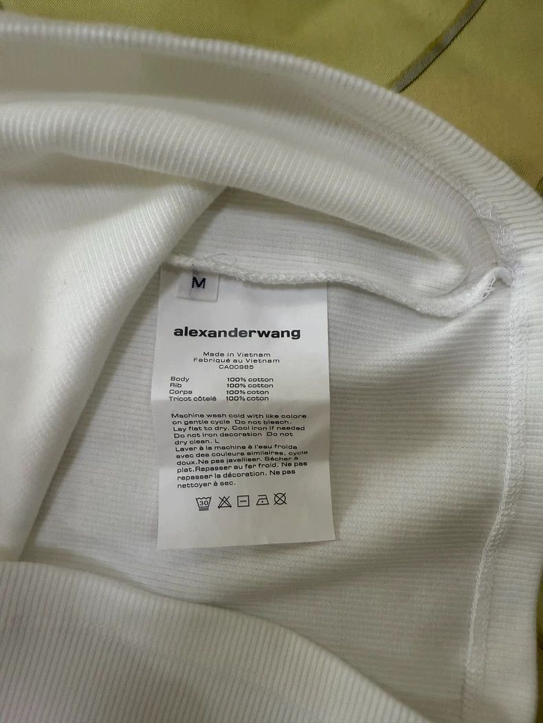Alexander Wang Alexander Wang Logo Print Short Sleeve T-shirt- Size M / US 6-8 / IT 42-44 - 4 Thumbnail