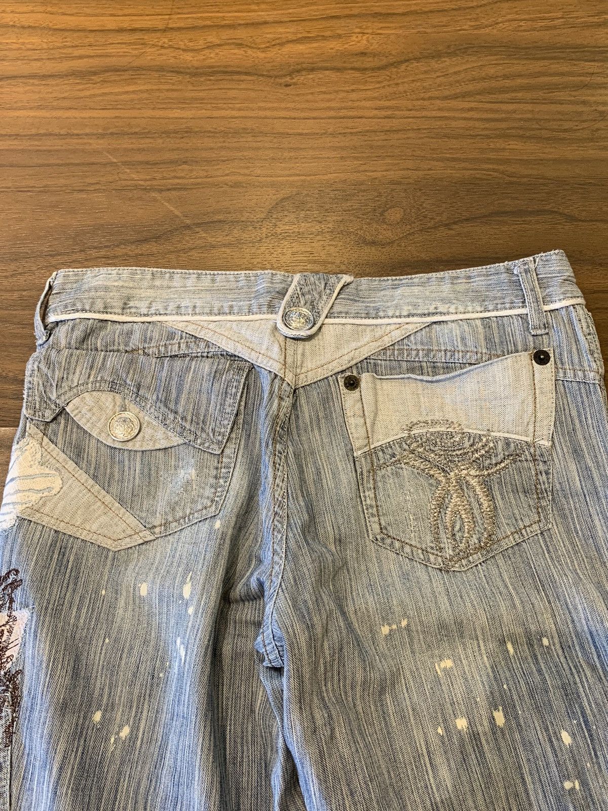 Vintage 2000s Tankus Flared jeans pants Size 32" / US 10 / IT 46 - 8 Thumbnail