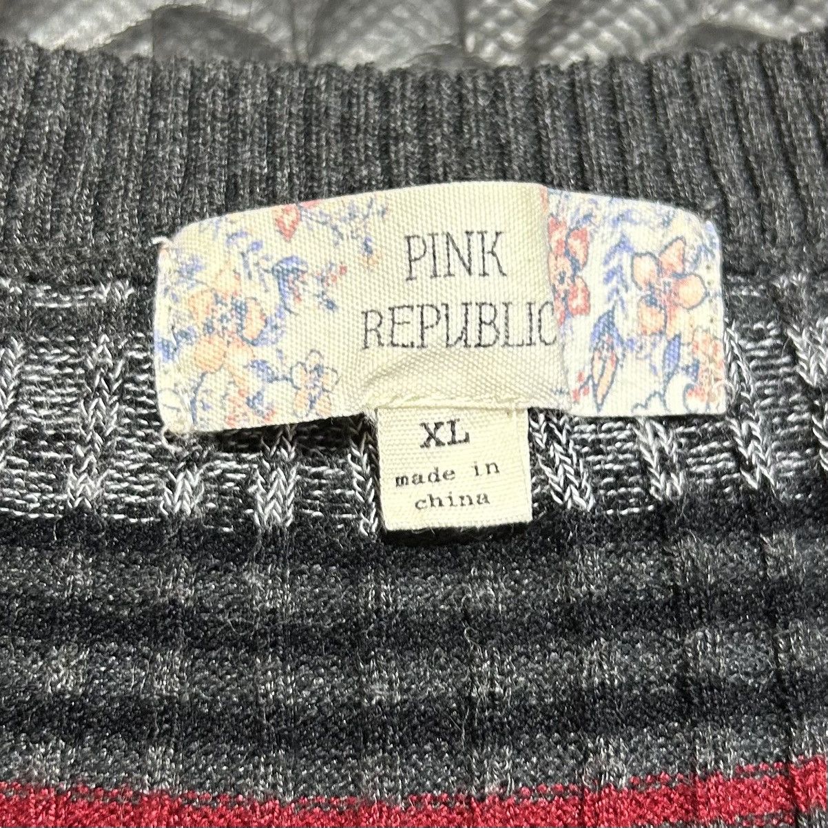 Other Pink Republic Sweater Top Blouse Striped Ribbed Knit XL Size XL / US 12-14 / IT 48-50 - 2 Thumbnail