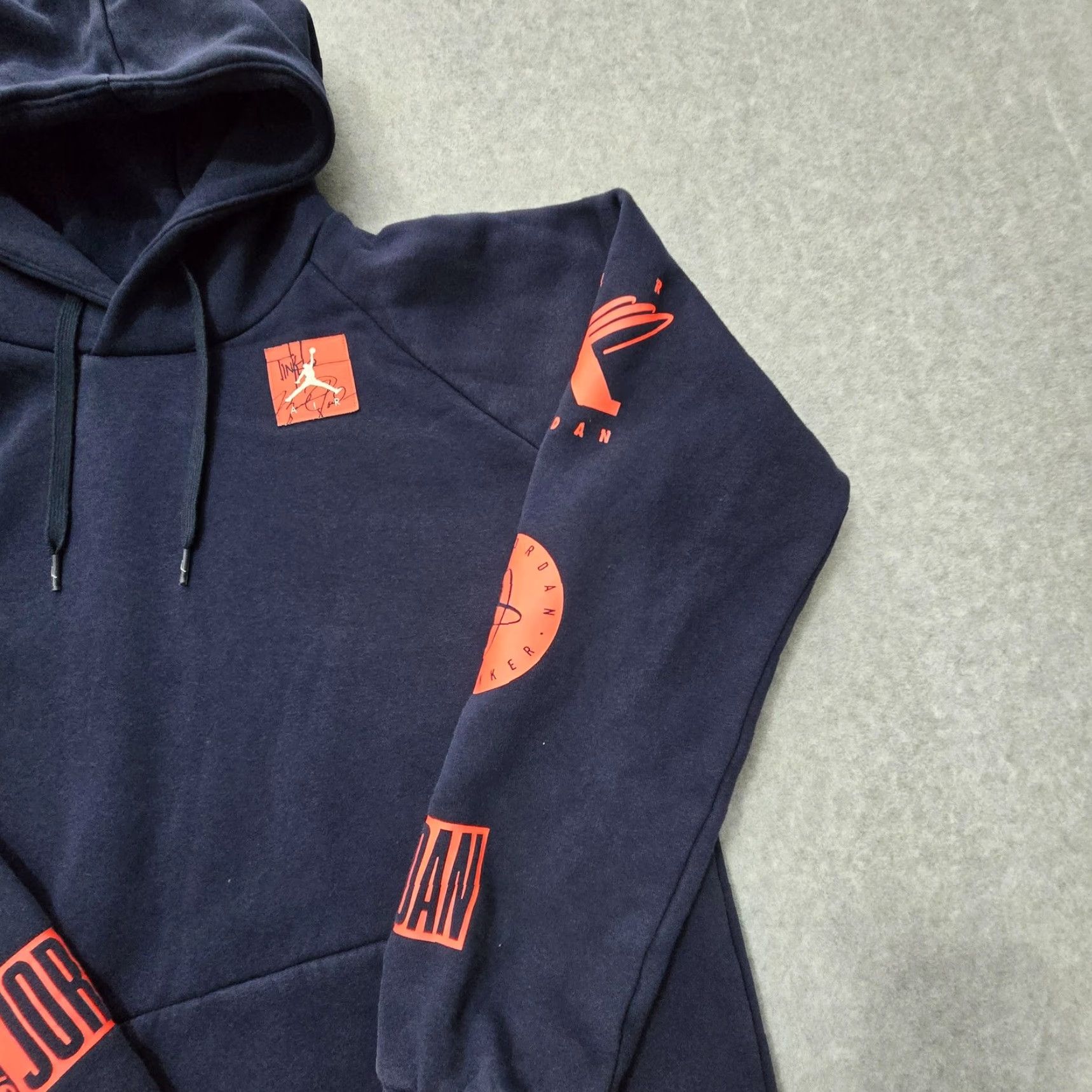 Jordan Brand Jordan Hoodie Mens Small Navy Blue Pullover Graphic Basketball Logo Streetwear Size US S / EU 44-46 / 1 - 5 Thumbnail