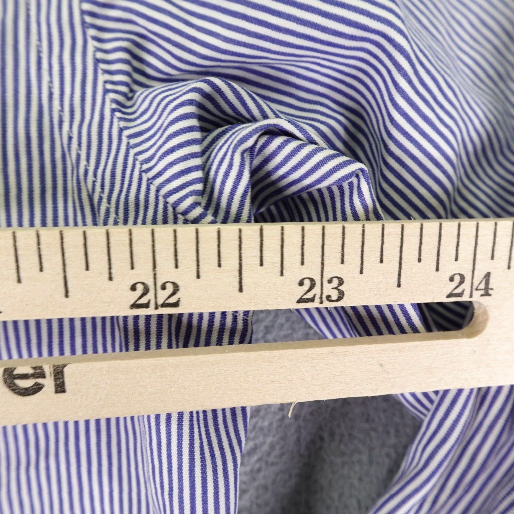 Ralph Lauren Ralph Lauren Shirt Mens XL Blue White Stripes Button Up Italy 17 Black Label? Size US XL / EU 56 / 4 - 5 Thumbnail
