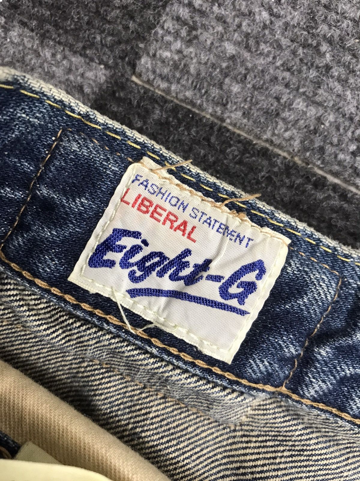EIGHT-G × Japanese Brand EIGHT G Selvedge Sturdy Distressed Jeans F16 Size US 30 / EU 46 - 5 Thumbnail