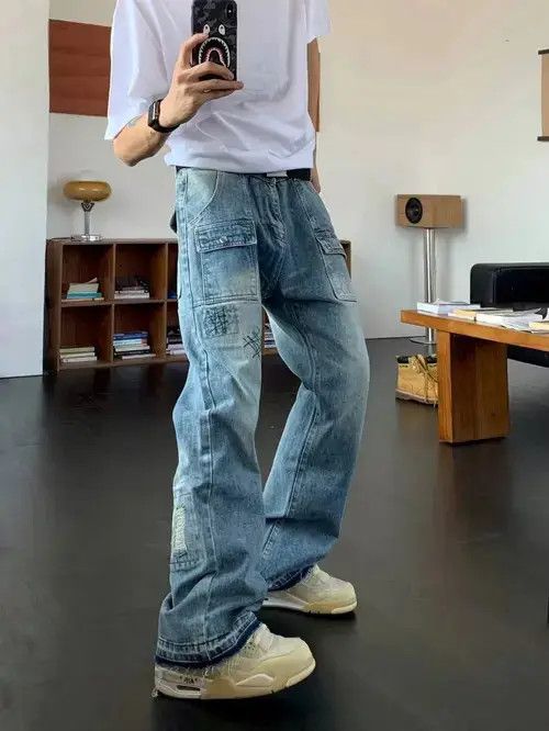 Designer × Japanese Brand × Vintage faded flared carpenter skate jeans Size US 32 / EU 48 - 1 Thumbnail