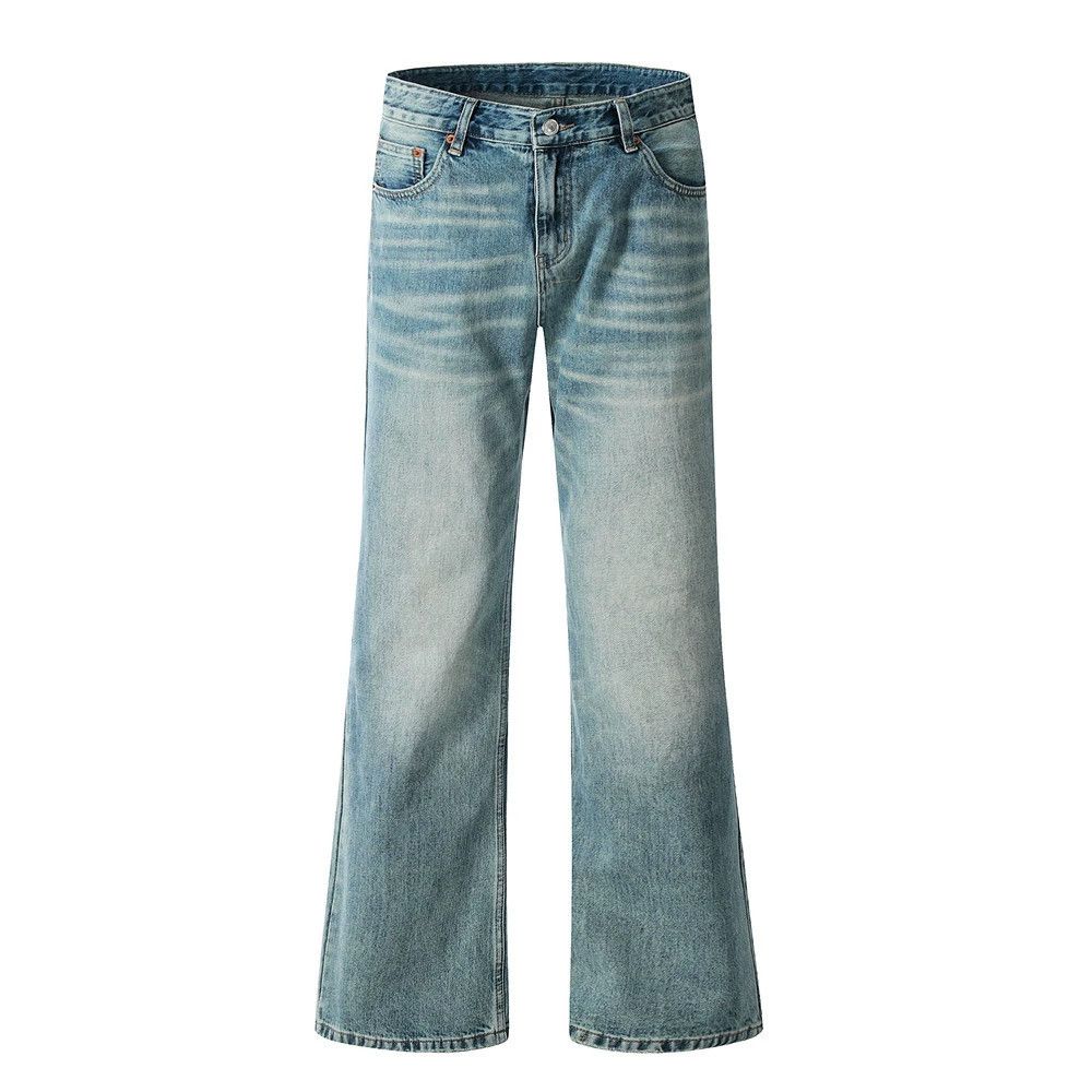 Vintage Men's American style distressed washed flared jeans Size US 32 / EU 48 - 1 Thumbnail
