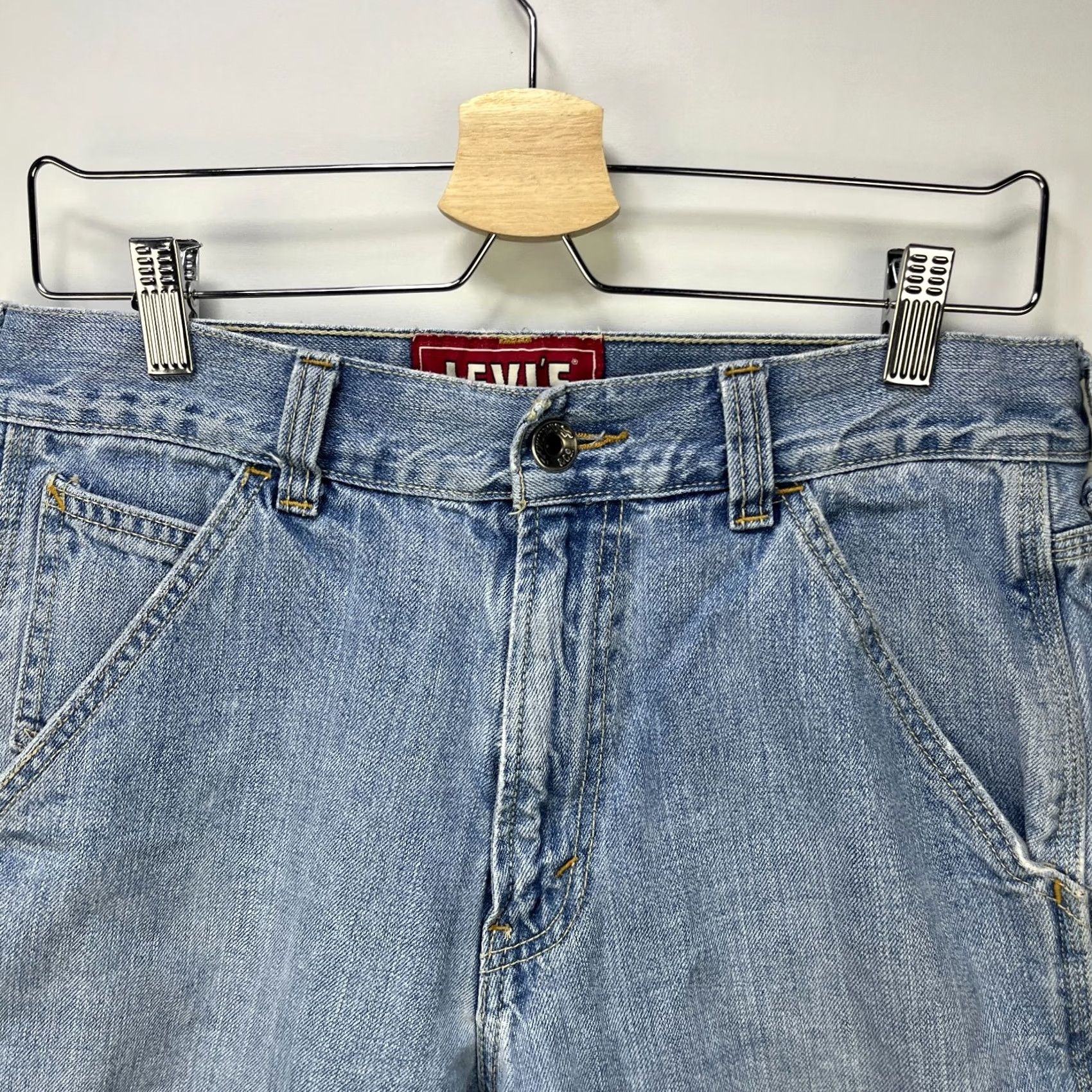 Levi's VINTAGE Levi's Light Wash Loose Carpenter Denim Jean Shorts 32 Mens 90s Hip Hop Movie Size US 32 / EU 48 - 5 Thumbnail