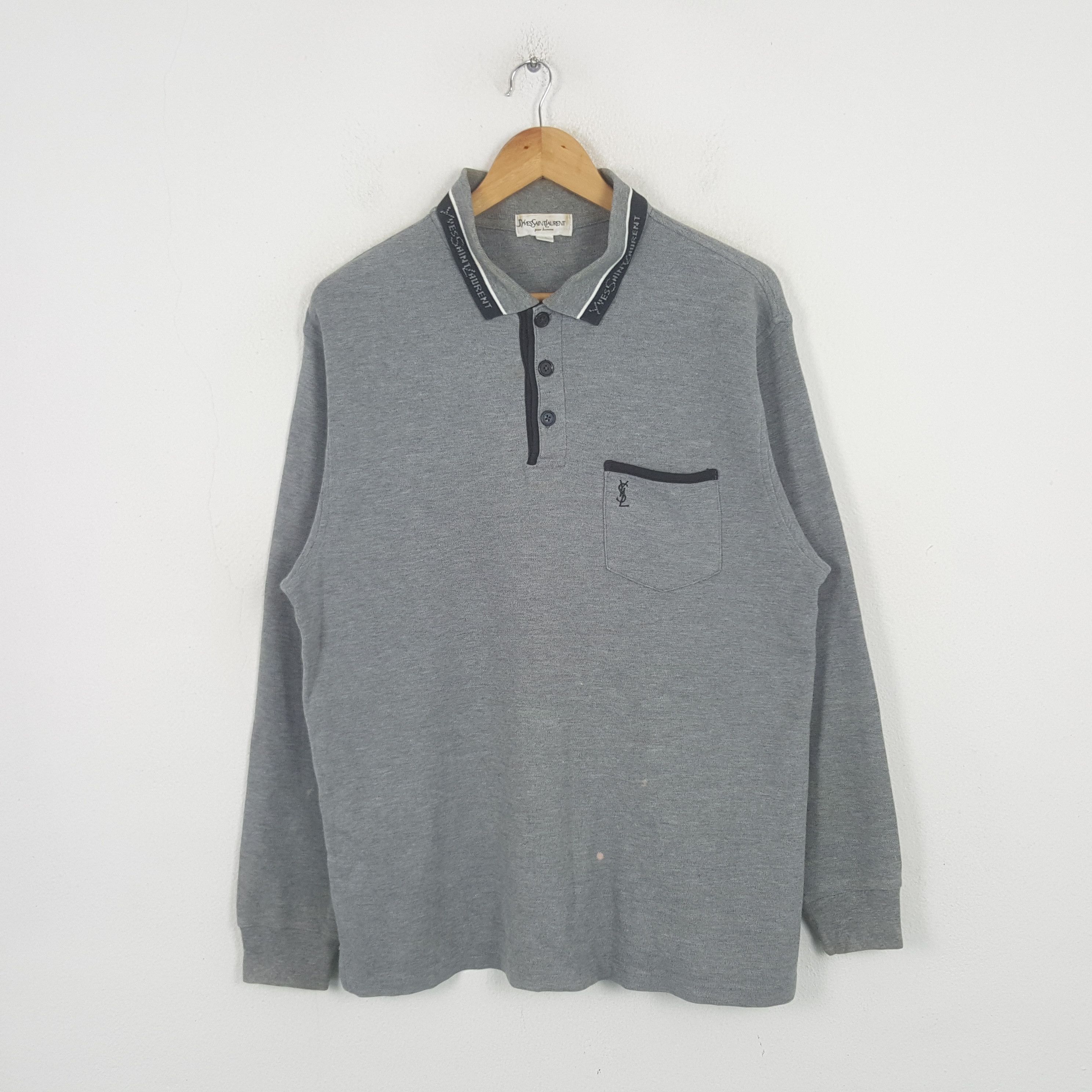Yves Saint Laurent Vintage Yves Saint Laurent Designer Brand YSL Polos Size US L / EU 52-54 / 3 - 1 Thumbnail