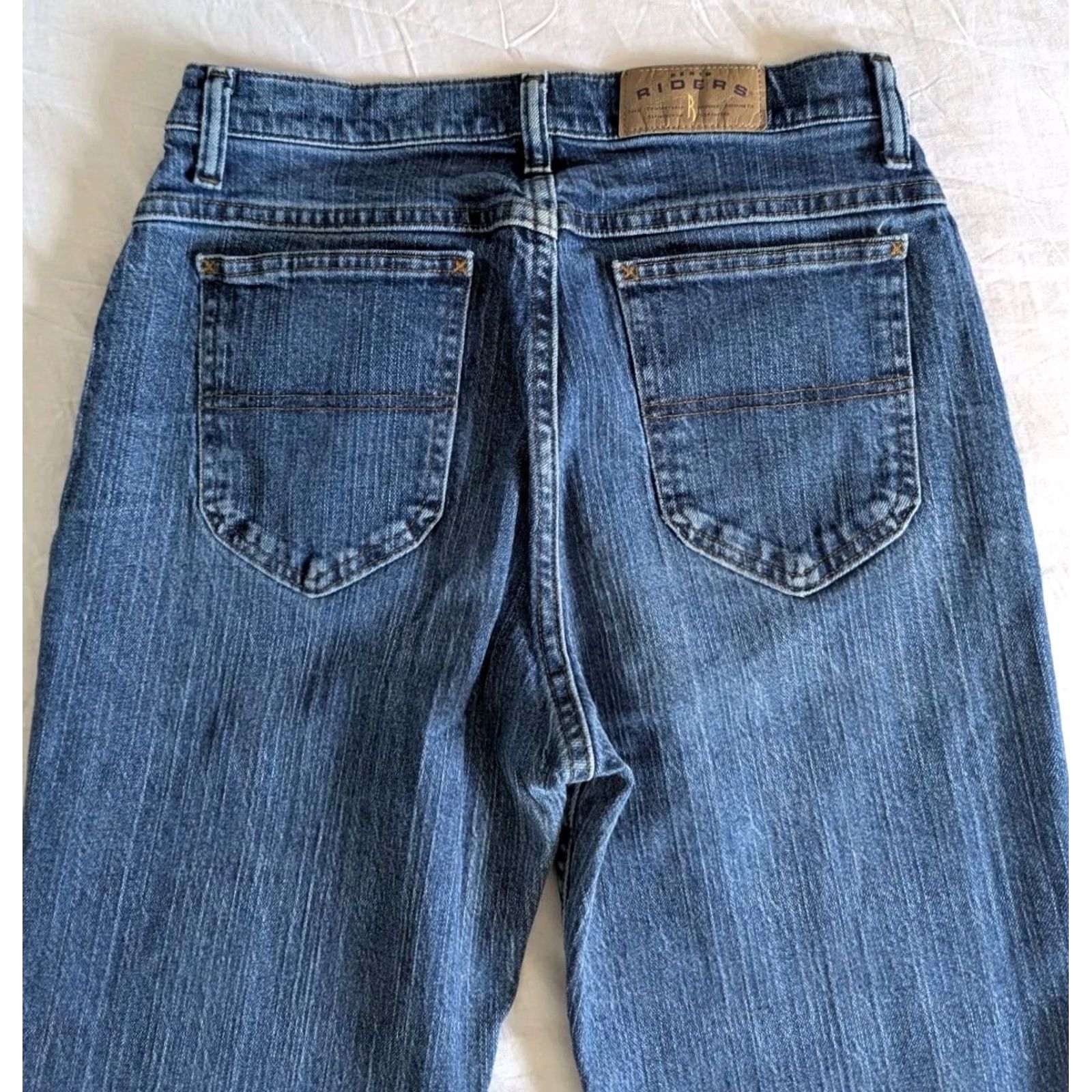 Vintage VINTAGE Riders Jeans Women Medium Wash Mid Rise Straight Leg 5-Pocket Denim 90s Theme Blue Cotton Regular Inseam 30in Size 30" / US 8 / IT 44 - 4 Thumbnail