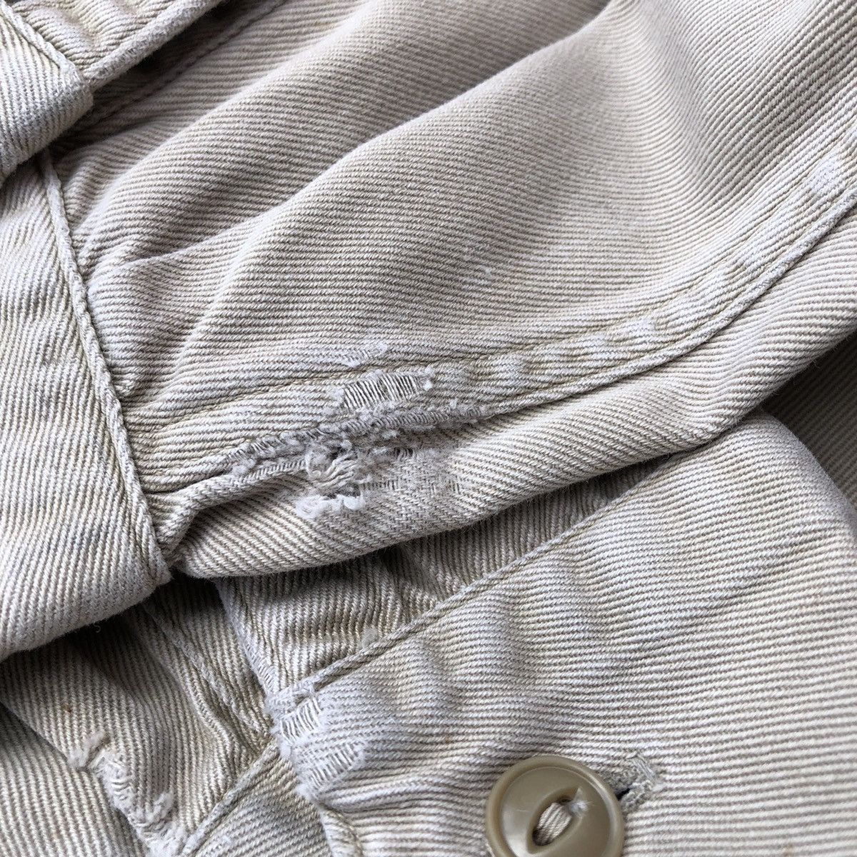 Sears Vintage 50's Sears Khaki Work Shirt Cat Eyes Button Size US L / EU 52-54 / 3 - 15 Thumbnail