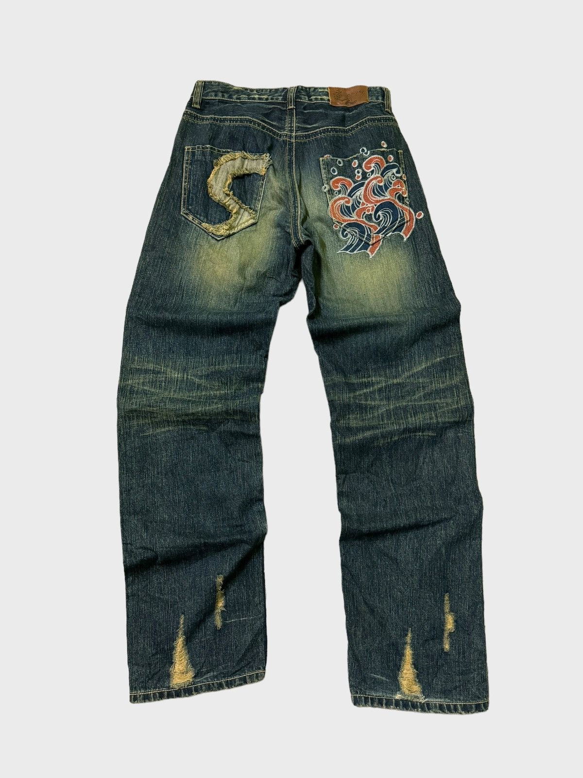 Made in Japan Osaka Big Train Distressed Denim Jeans