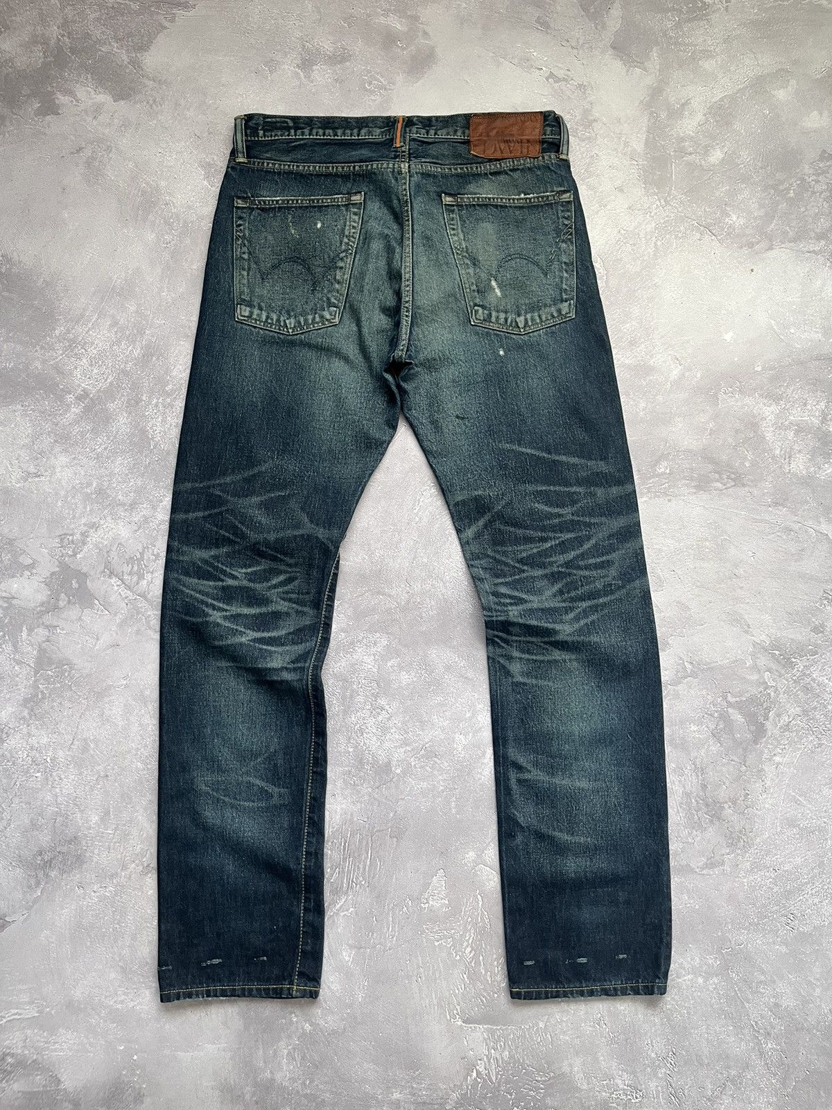 Edwin Vtg Edwin Distressed Mudwash Selvage Denim Pants Jeans 31x33 Size US 31 - 2 Thumbnail