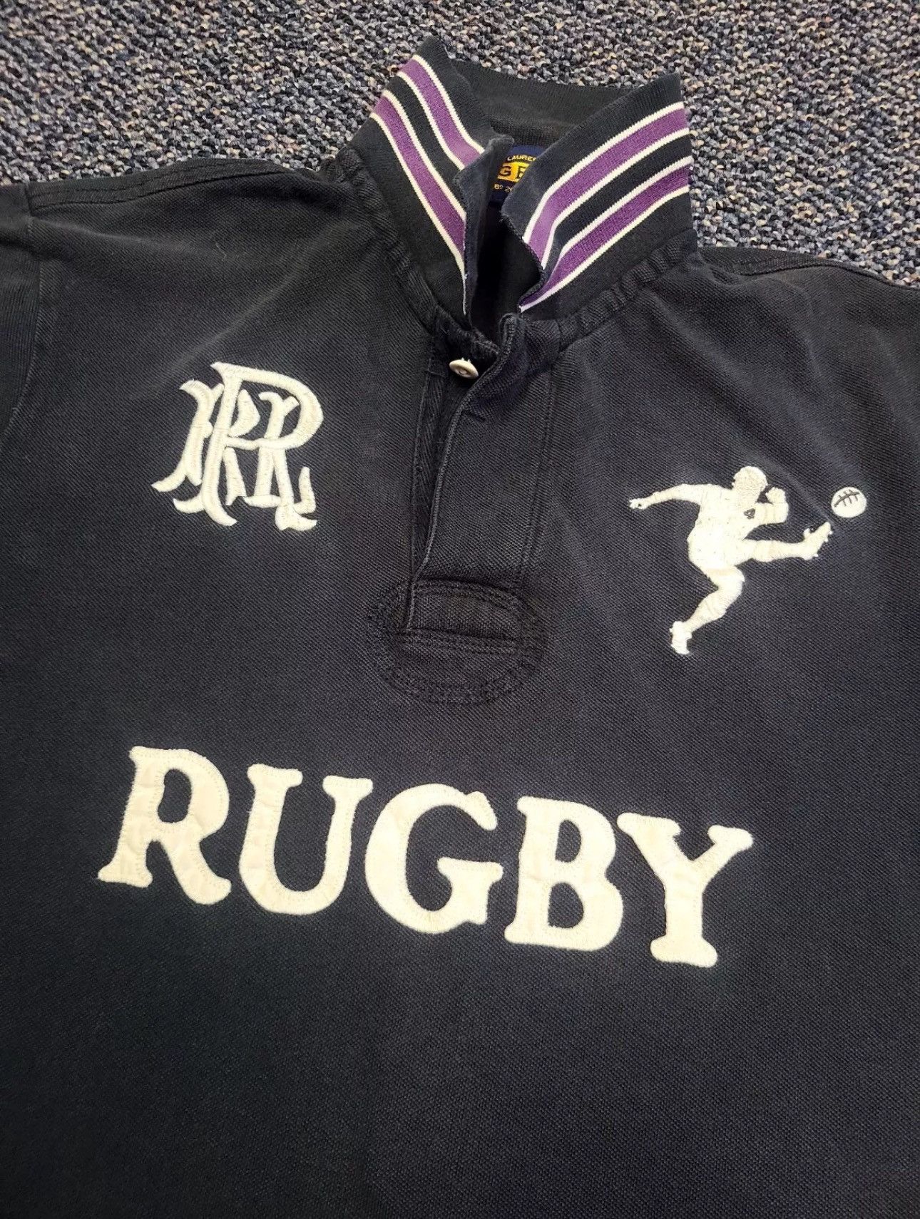 Polo Ralph Lauren × Ralph Lauren × Rugby Ralph Lauren Polo Rugby Kicker Ralph Lauren Shirt (RARE) Size US L / EU 52-54 / 3 - 1 Thumbnail