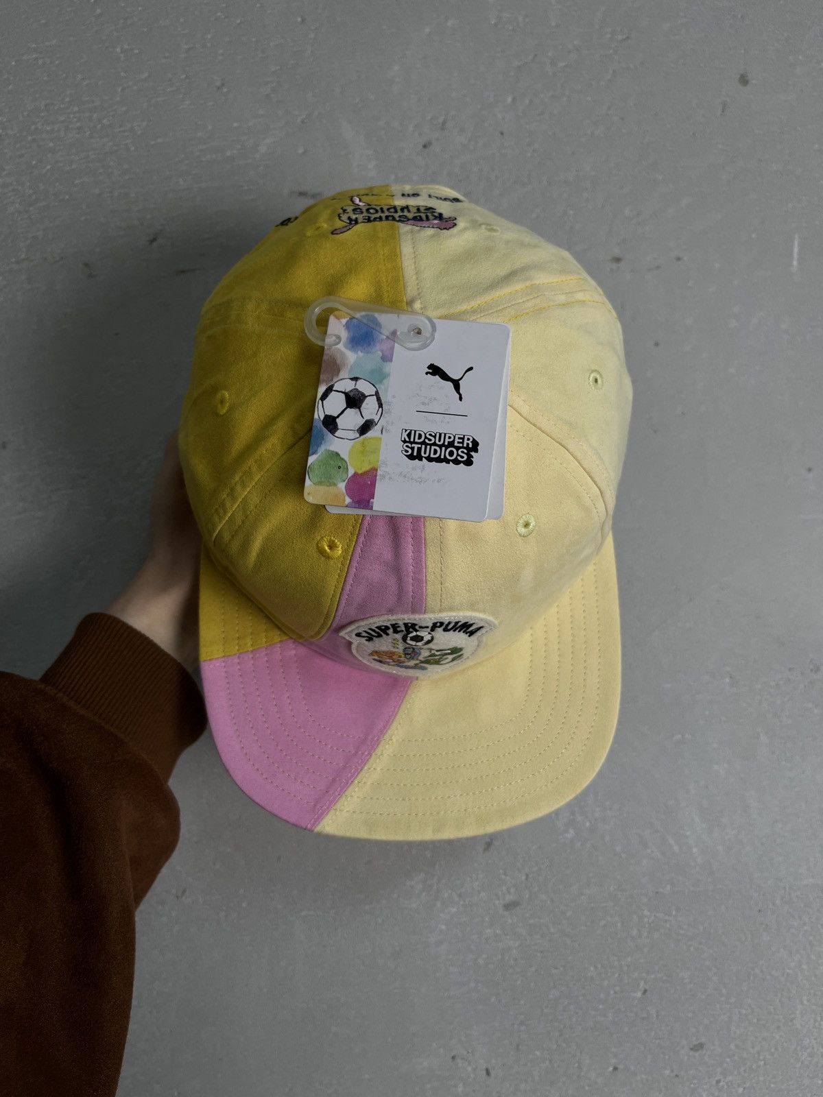 Puma Rare Puma Kidsuper Studio Multicolor Suedette Adjustable Hat Size ONE SIZE - 4 Thumbnail