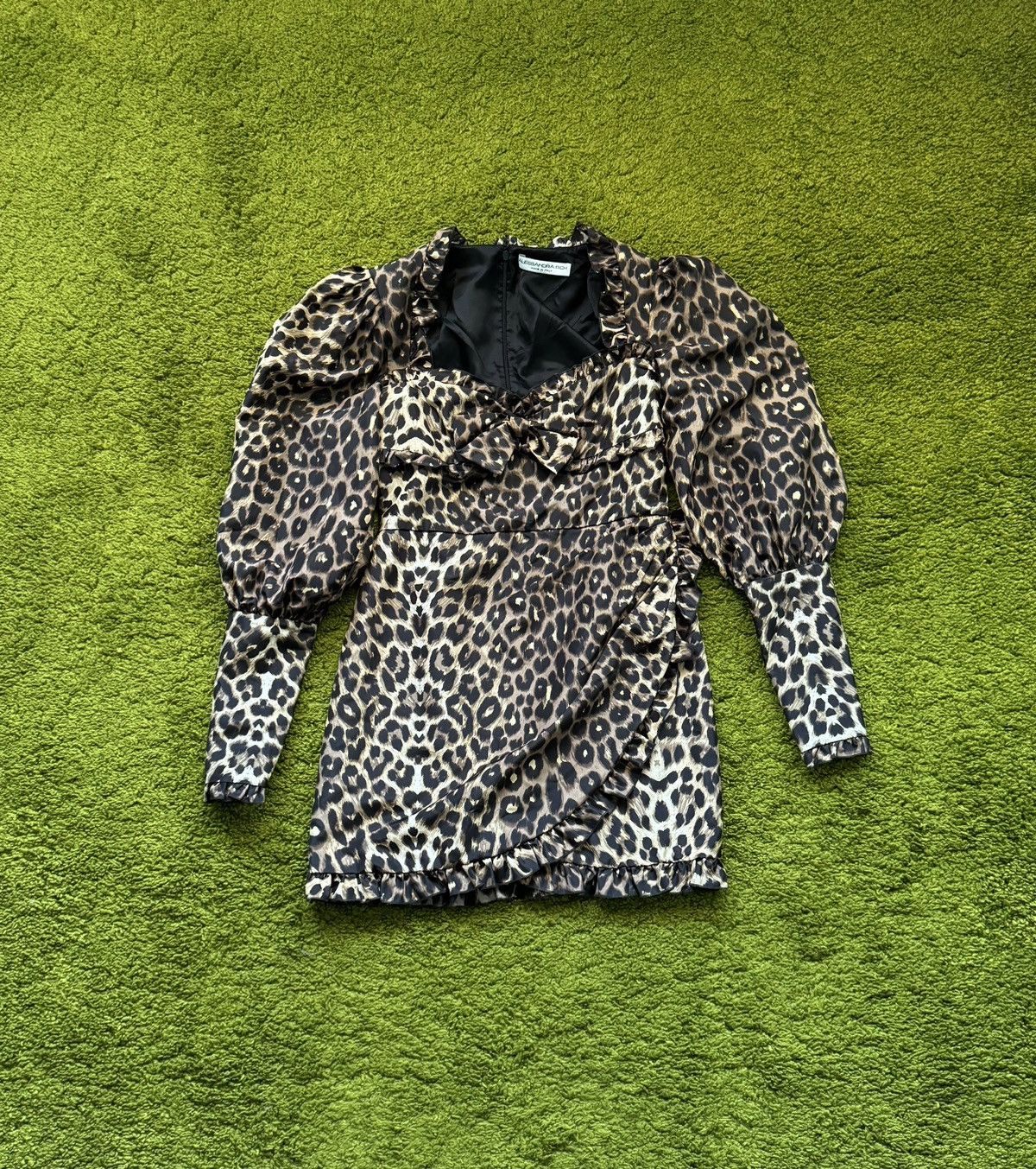 Alessandra Rich Alessandra Rich 100% silk leopard pattern mini dress Size S / US 4 / IT 40 - 1 Thumbnail