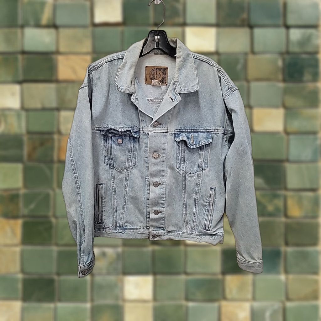 Denime VINTAGE International Denim Trucker Jacket Embroidered Size L Denim Jacket Mens Black Size US L / EU 52-54 / 3 - 1 Thumbnail