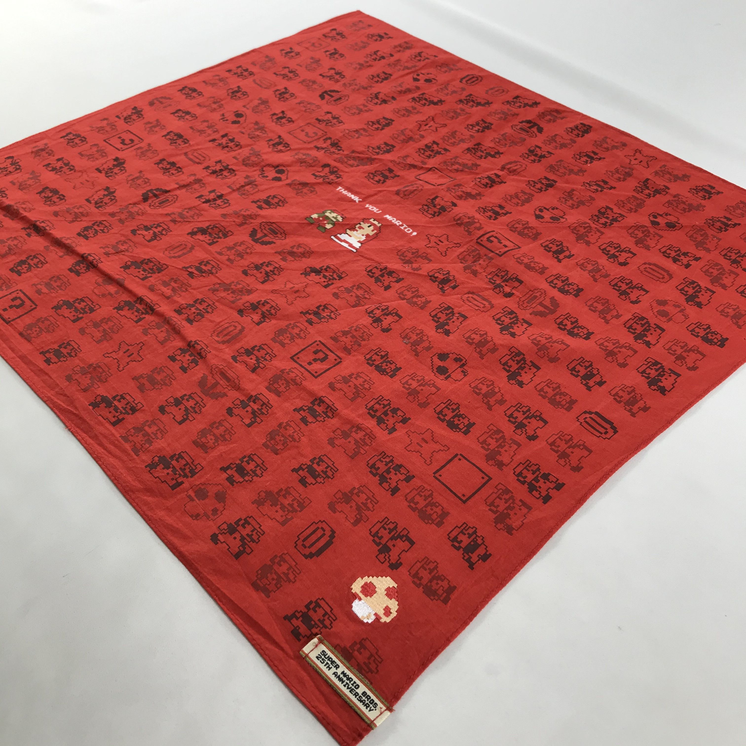 Vintage Supe Mario Bandana / Handkerchief / Neckerchief - S1833 Size ONE SIZE - 2 Thumbnail
