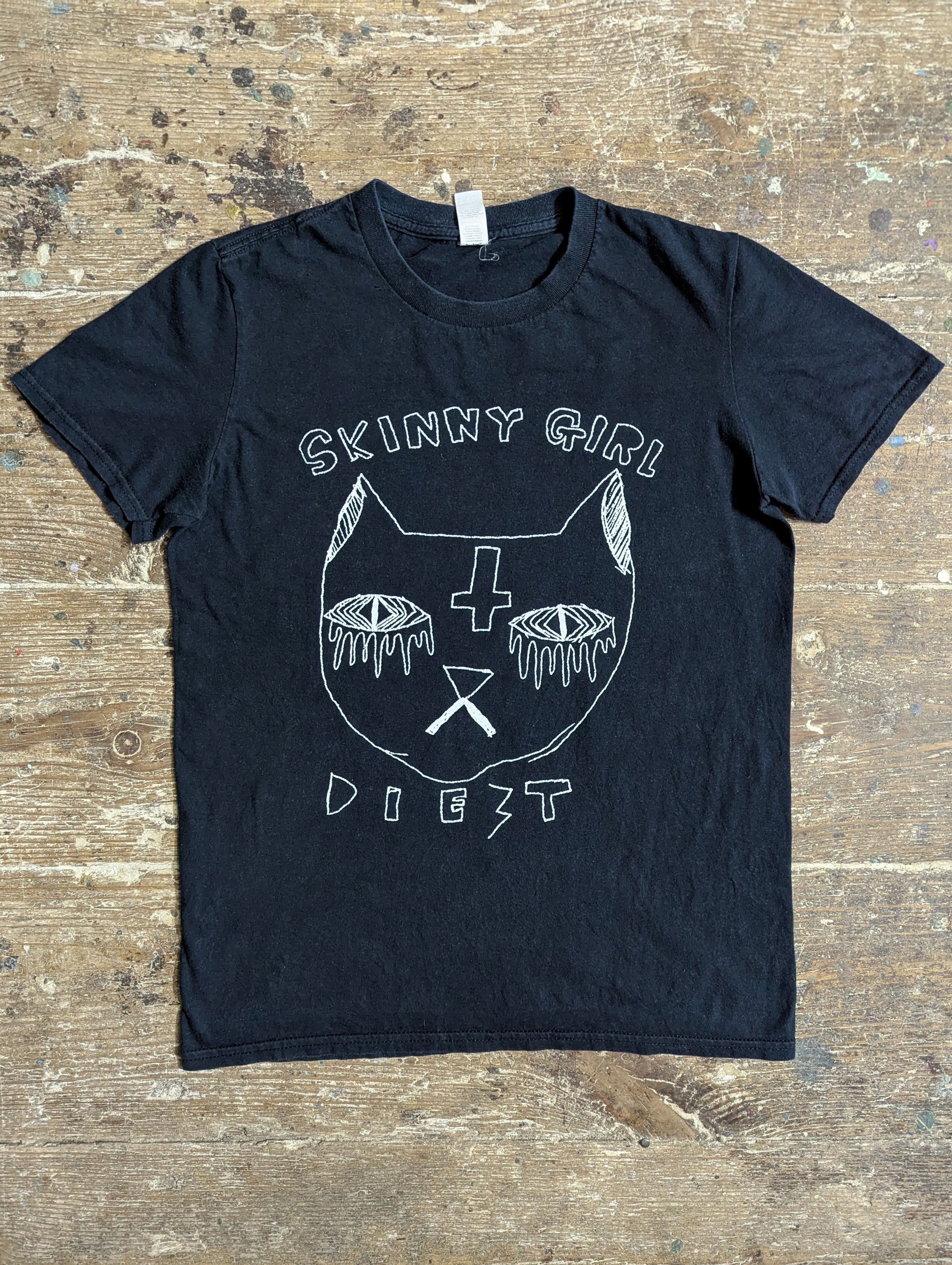 Band Tees Rare! 00s Skinny Girl Diet Cat Graphic Promo T Shirt Size US S / EU 44-46 / 1 - 2 Thumbnail