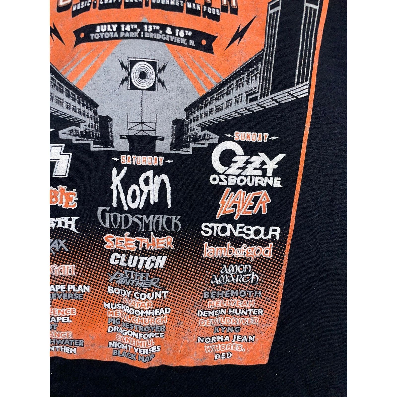 Gildan Chicago Open Air Shirt Concert Kiss Megadeth Korn Ozzy Tee S Size US S / EU 44-46 / 1 - 8 Thumbnail