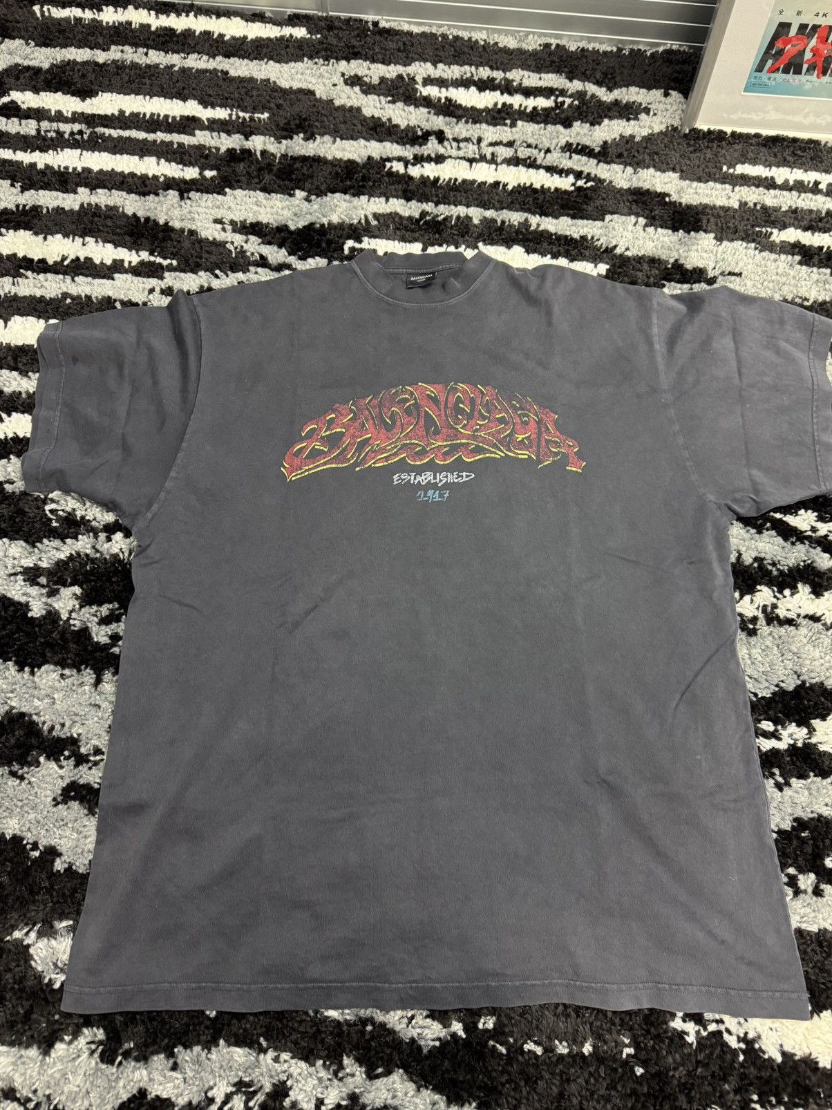 Balenciaga gray offshore oversized tee