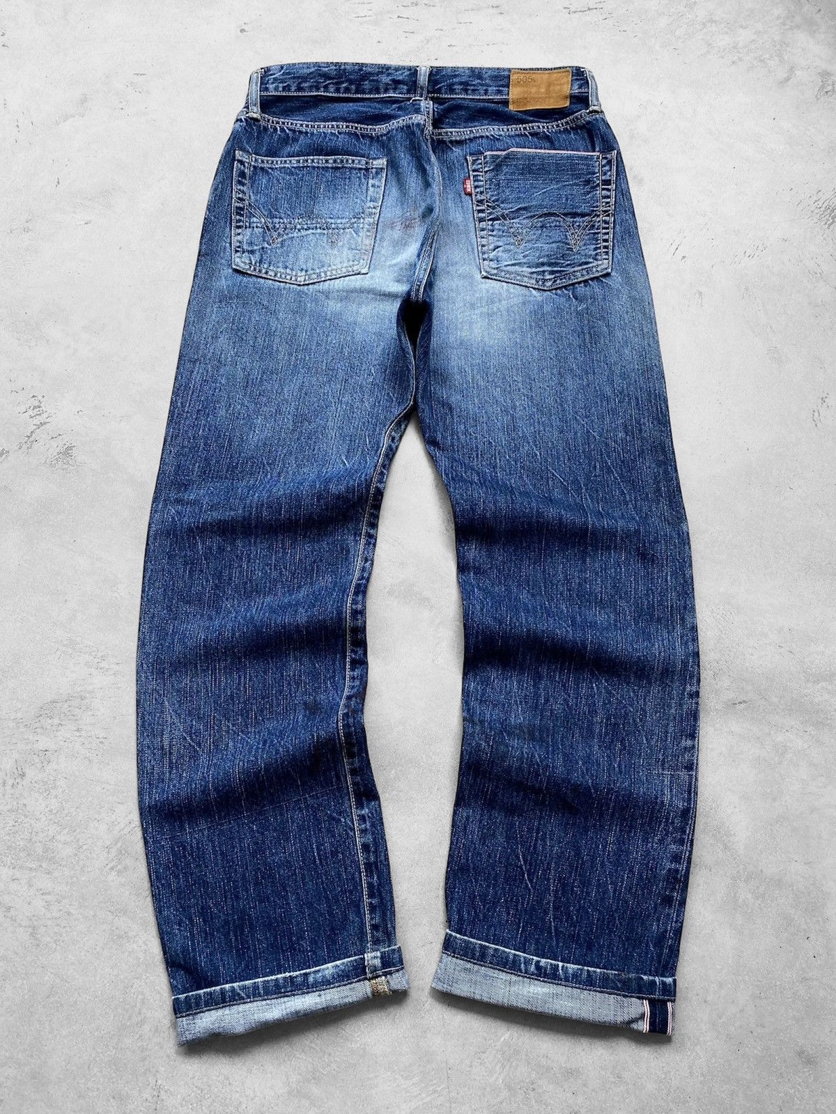 Edwin Thrashed Edwin 505 Red Line Selvedge Denim 🇯🇵 Size US 30 / EU 46 - 8 Thumbnail