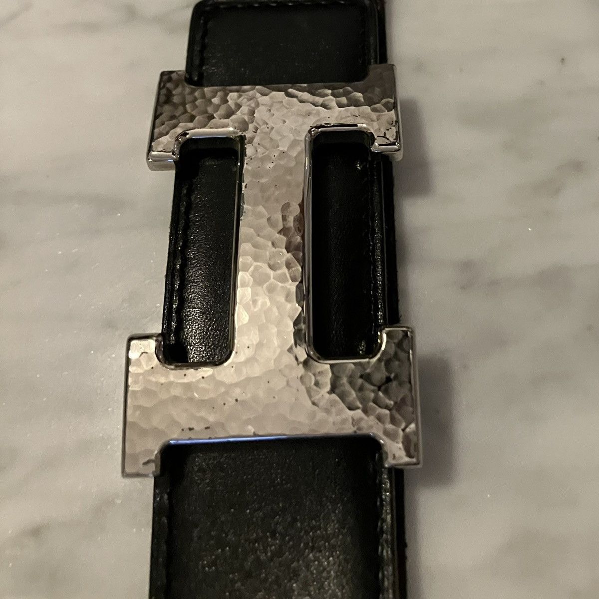 Hermes Hermes H hammered Belt Size 34 - 5 Thumbnail