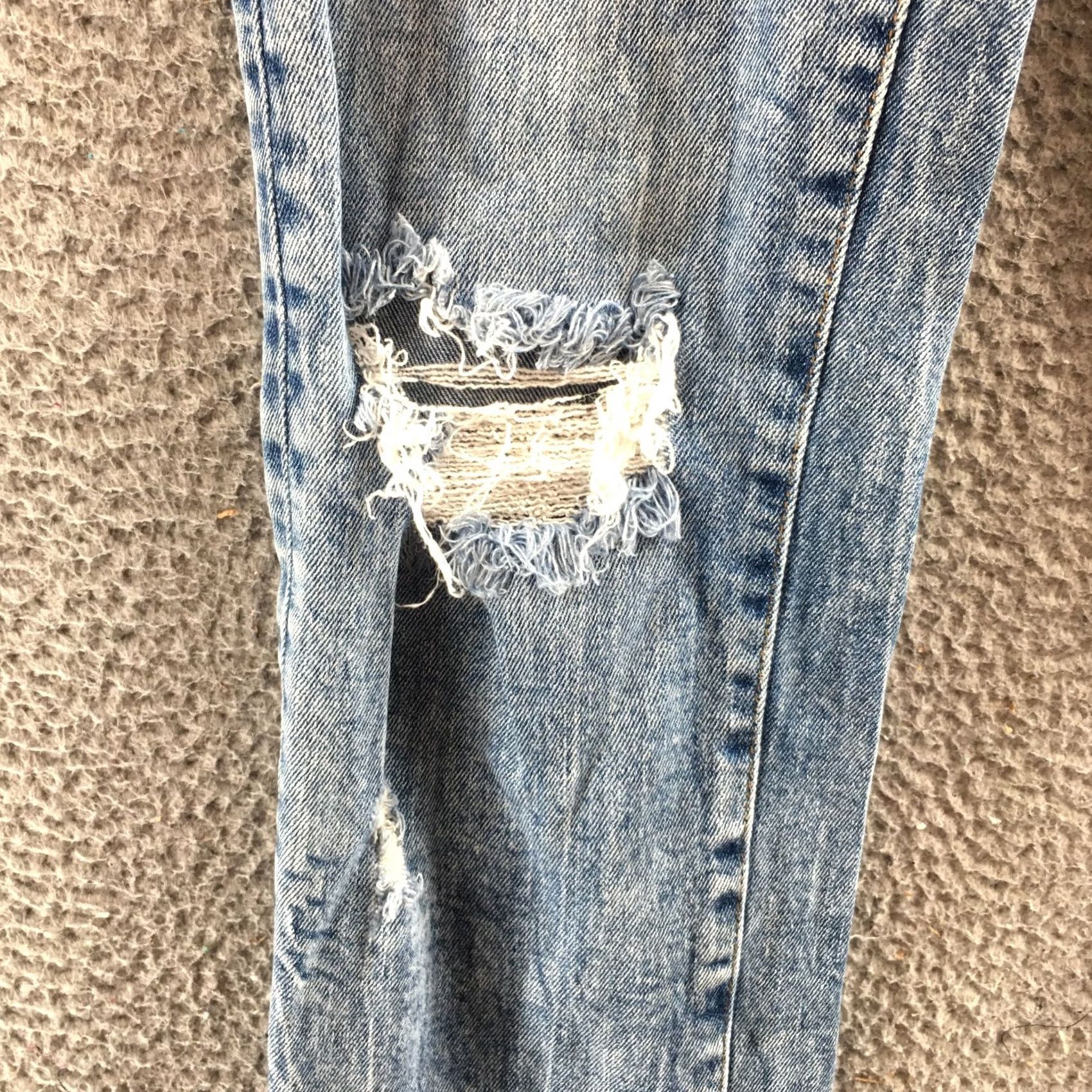 American Eagle Outfitters American Eagle Outfitters Skinny Jeans Mens 30x36 Blue Denim Distressed Zip Jeans Slim 5-Pocket Denim Blue Mens Size US 30 / EU 46 - 5 Thumbnail