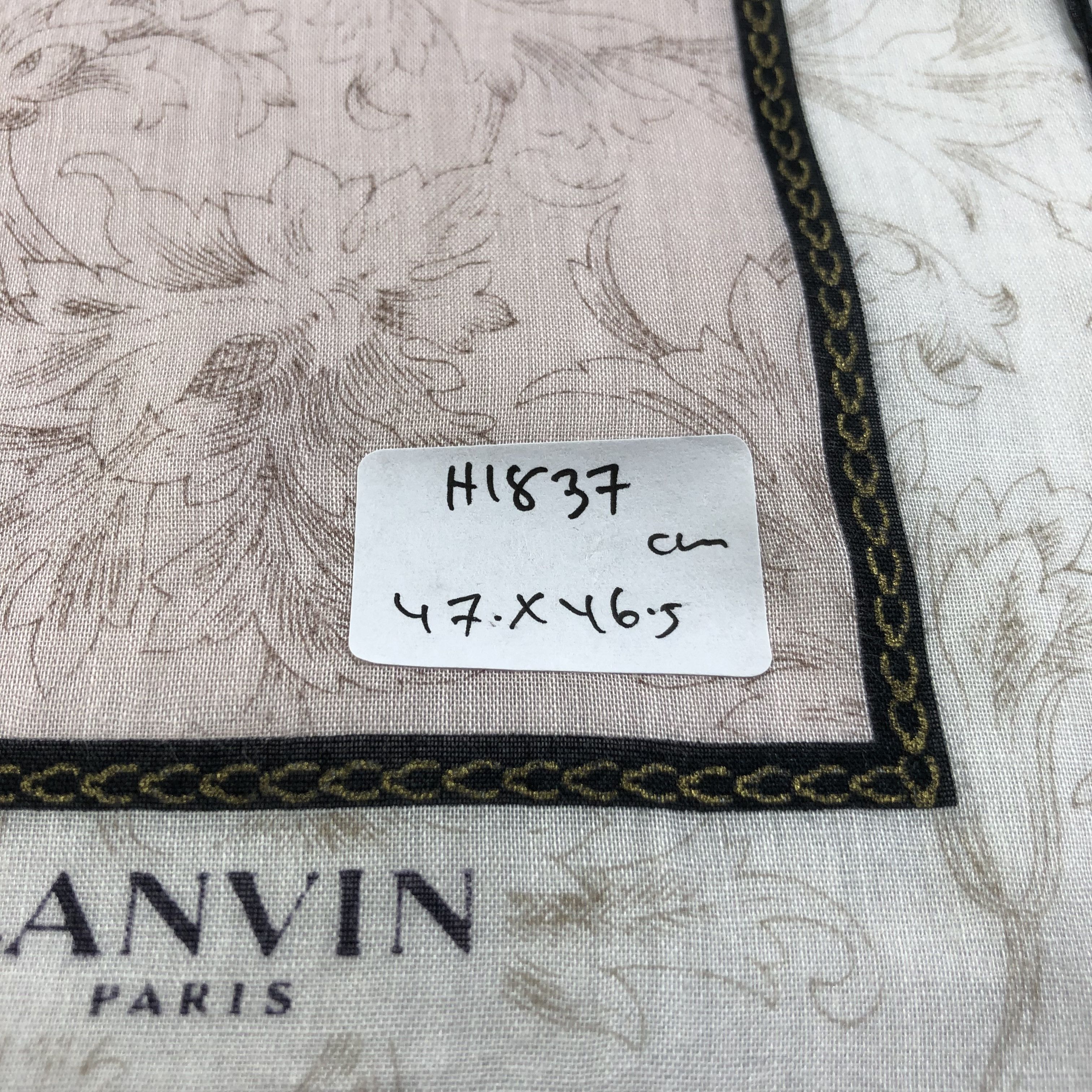 Lanvin × Vintage Lanvin Hand Rolled Handkerchief Neckerchief Bandana H1837 Size ONE SIZE - 6 Thumbnail