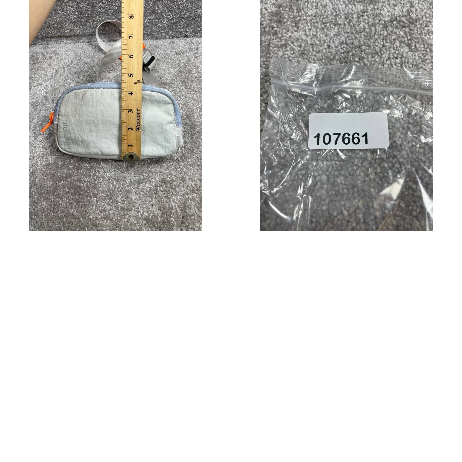 Lululemon Lululemon Bag Womens OS Mini Silver Nylon Zip Inner Pocket Adjustable Belt Bag Size ONE SIZE - 9 Thumbnail