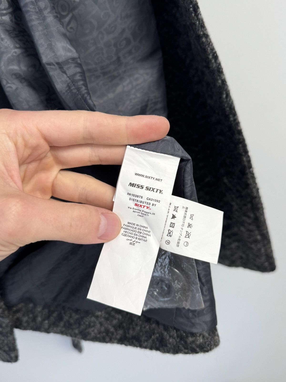Miss Sixty Miss Sixty Women’s Gray Coat Red Faux Collar Double Breasted Size S / US 4 / IT 40 - 13 Thumbnail