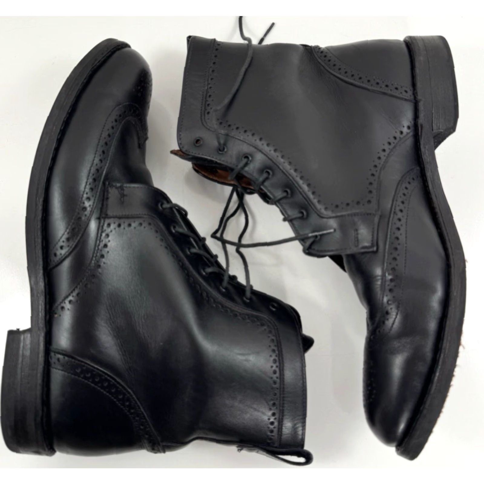 Allen Edmonds Allen Edmonds / Dalton - Wingtip Mens Boots 12 Black Leather Ankle Boot EXCELLENT Mens Boots Size US 12 / EU 45 - 5 Thumbnail